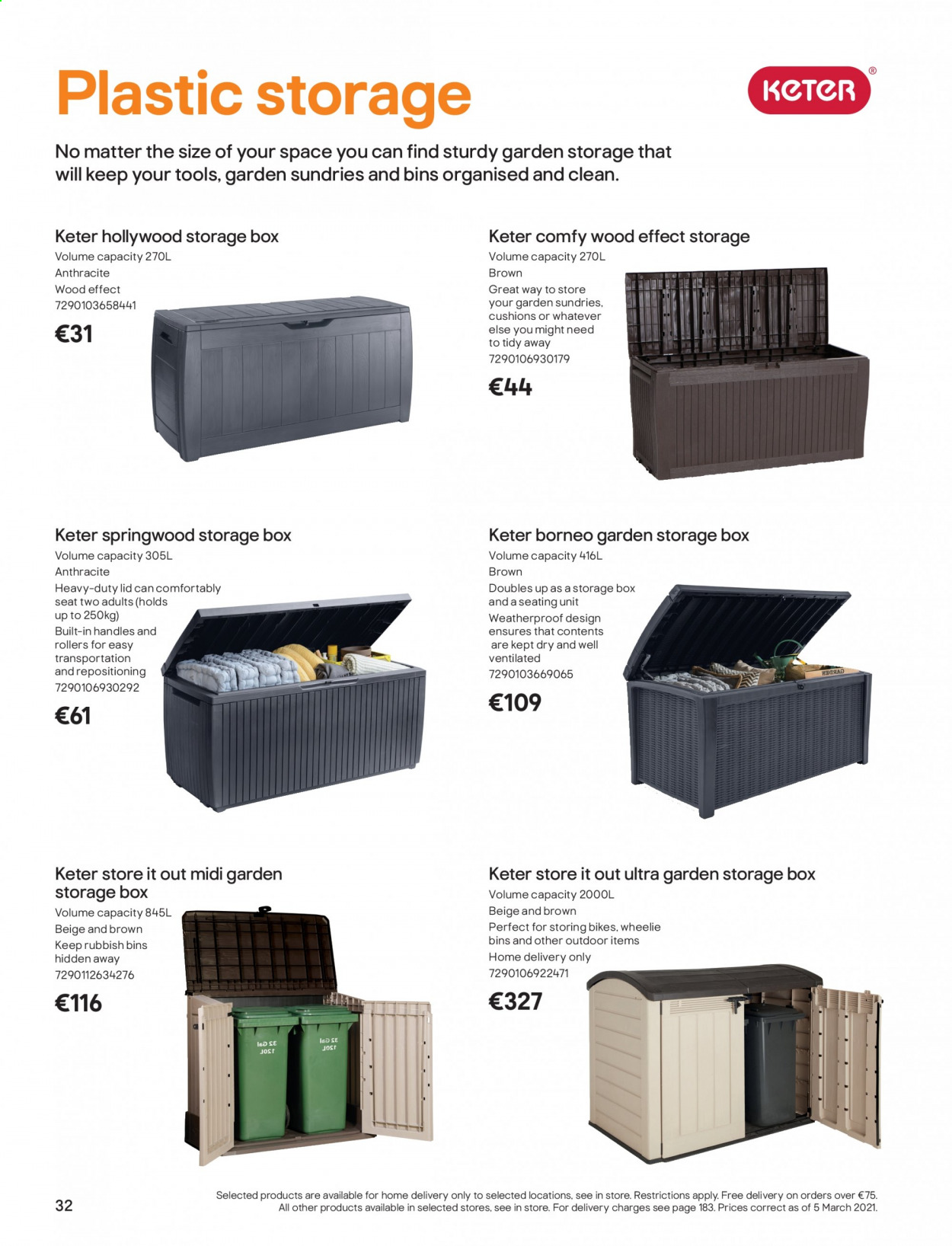 thumbnail - B&Q offer  - Sales products - cushion, storage box. Page 32.