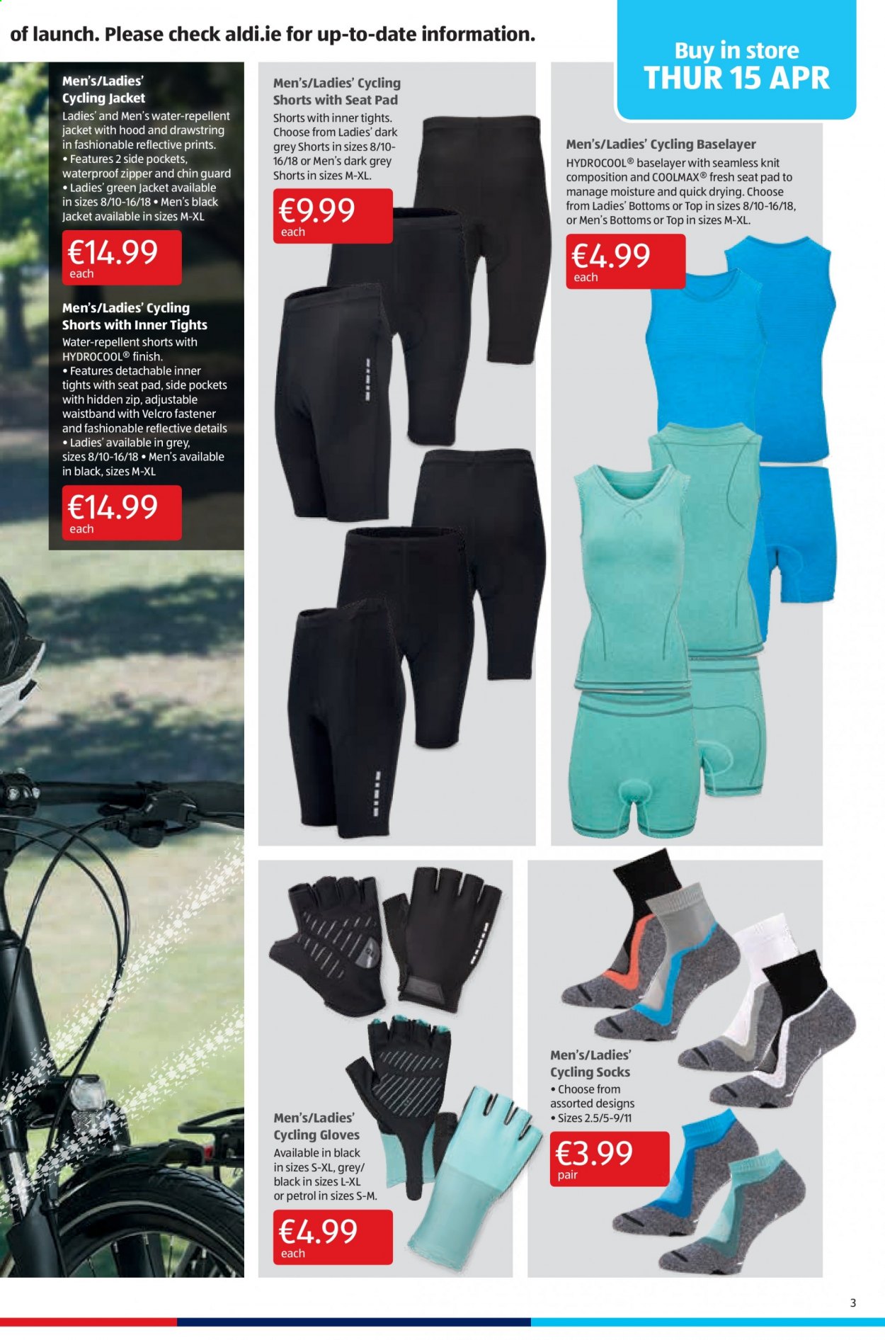thumbnail - Aldi offer  - 15.04.2021 - 21.04.2021 - Sales products - repellent, socks, tights. Page 3.