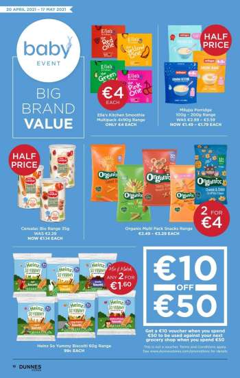 Dunnes Stores offer  - 20.4.2021 - 17.5.2021.