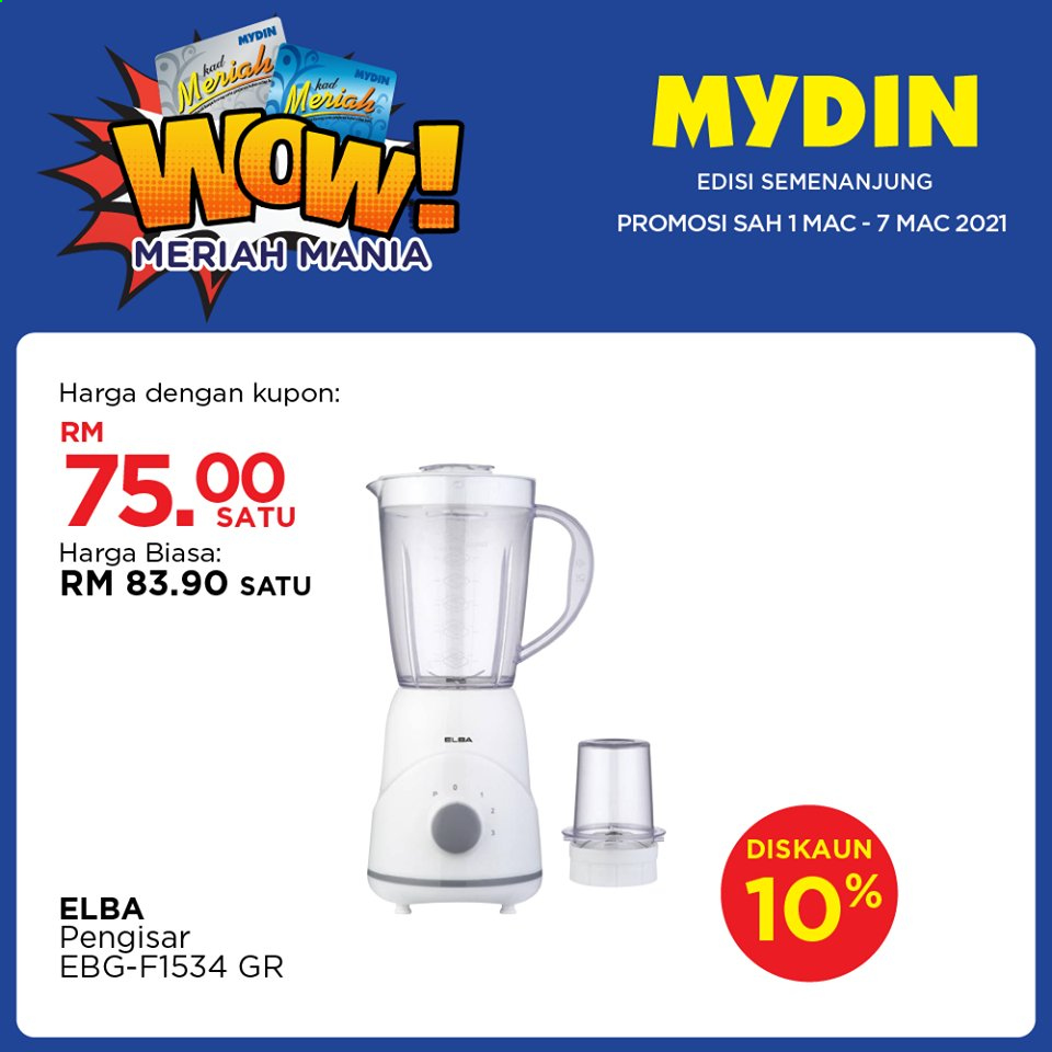 thumbnail - Mydin catalogue - 01 March 2021 - 07 March 2021.