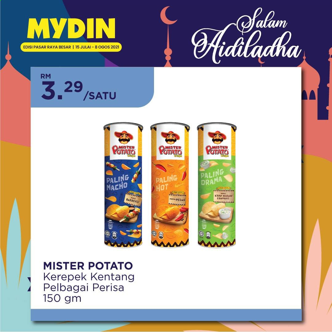 thumbnail - Iklan Mydin - 15.07.2021 - 08.08.2021 - Produk jualan - kentang, Mister Potato. Halaman 14.