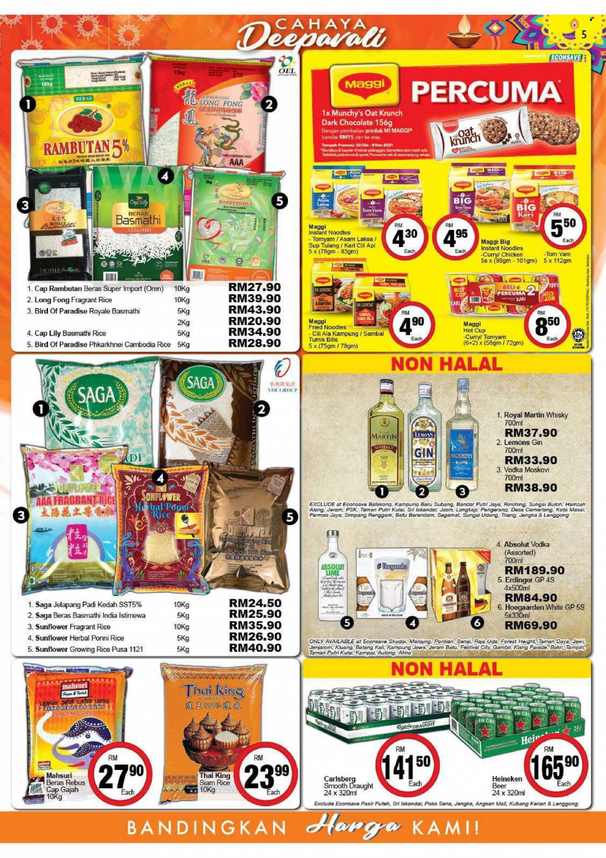 thumbnail - Iklan Econsave - 22.10.2021 - 09.11.2021 - Produk jualan - instant noodles, maggi, beras, oat krunch, oren, sup. Halaman 5.