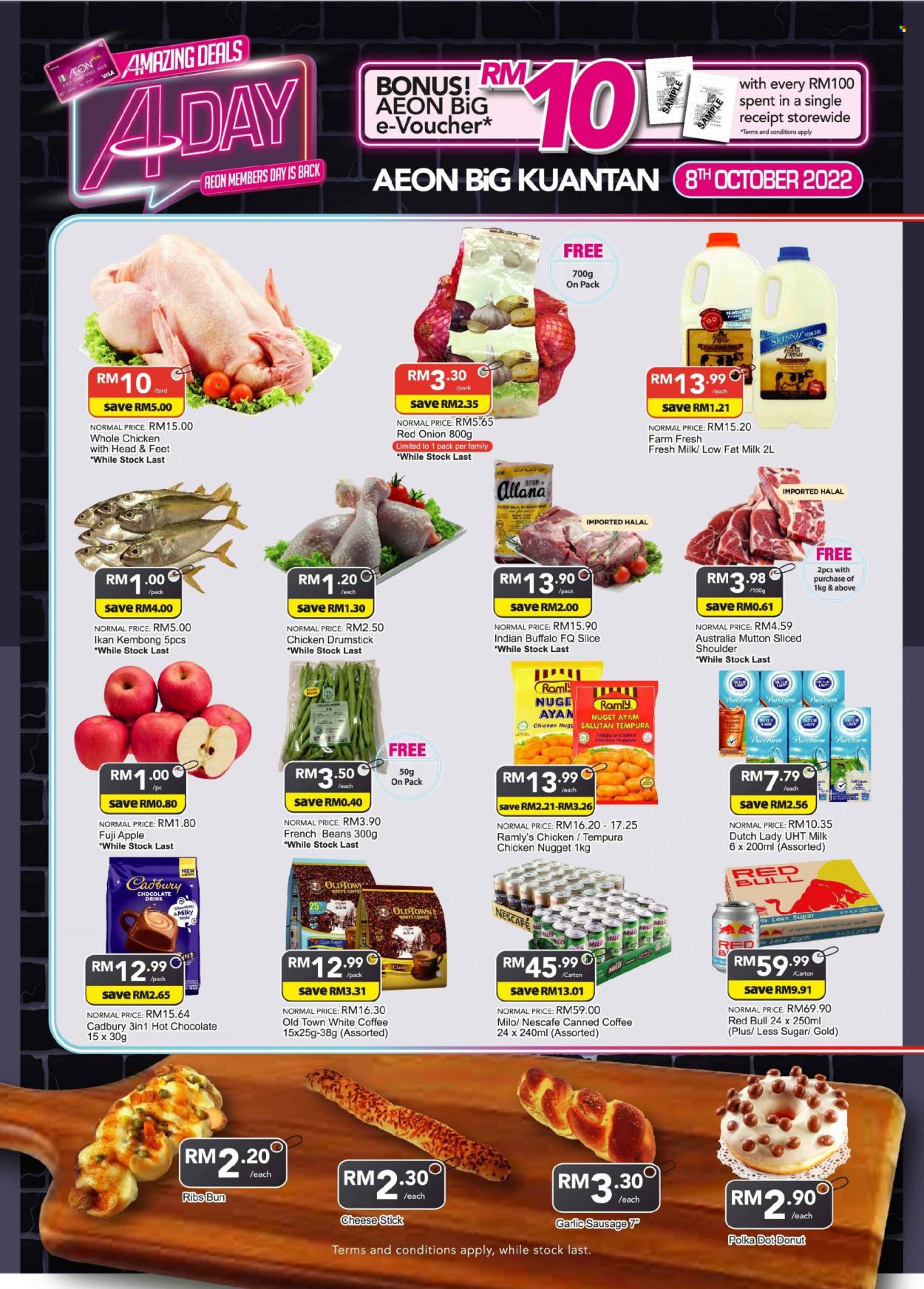 thumbnail - Iklan Aeon - 08.10.2022 - 08.10.2022 - Produk jualan - Dutch Lady, milo, mutton, nuget, nuget ayam, tempura. Halaman 2.