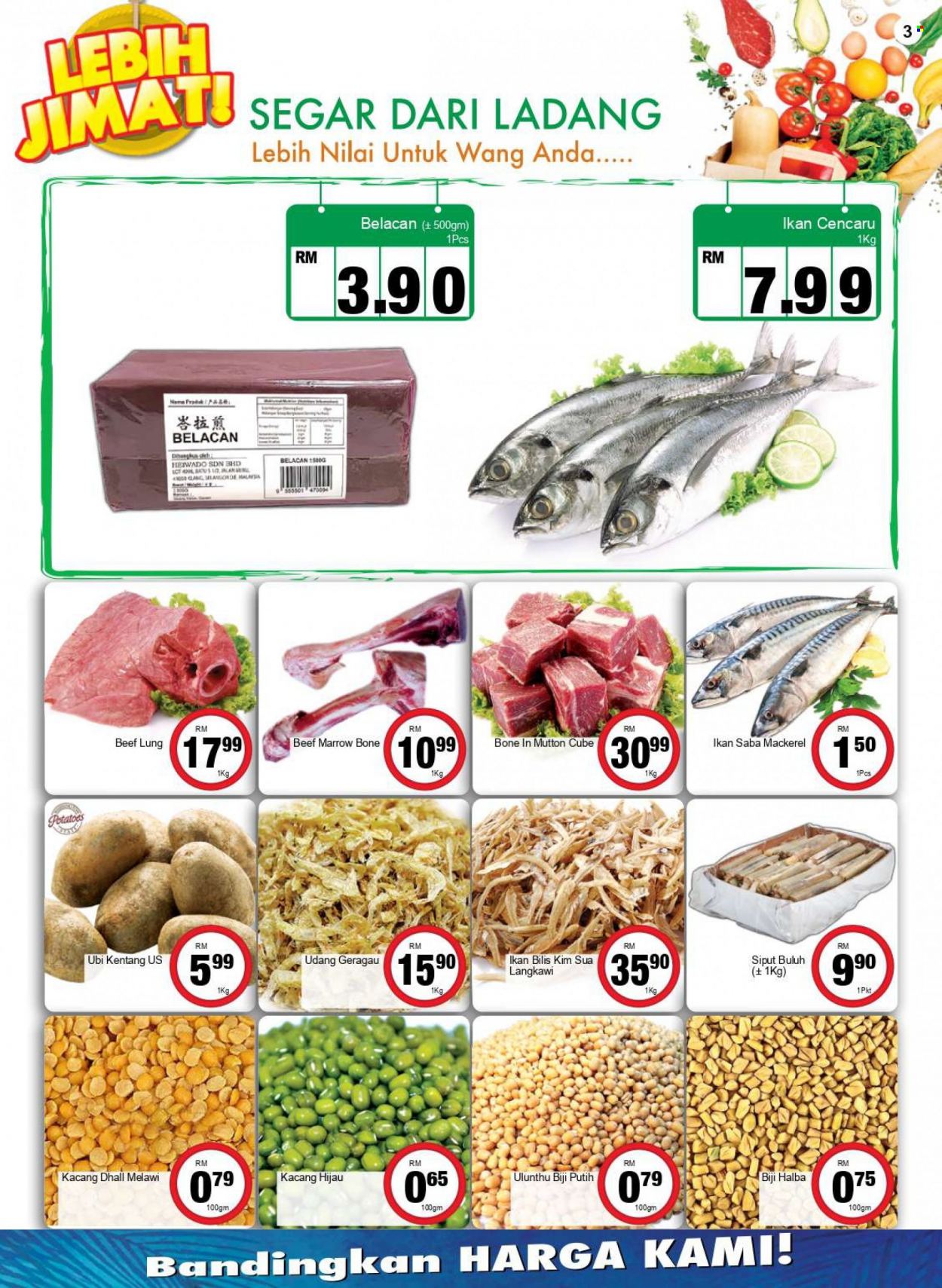 thumbnail - Iklan Econsave - 09.12.2022 - 20.12.2022 - Produk jualan - ikan cencaru, kacang hijau, kentang, mutton. Halaman 3.