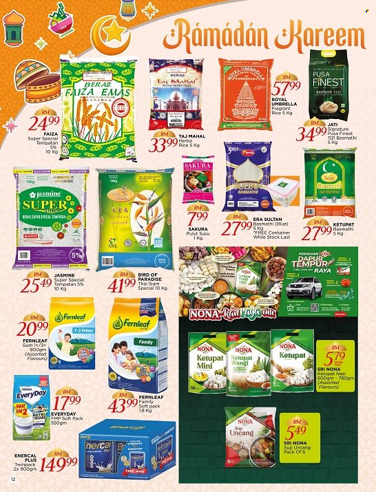 thumbnail - Iklan The Store - 30.03.2023 - 12.04.2023 - Produk jualan - basmathi, beras, ketupat, sup, susu, tempatan. Halaman 12.