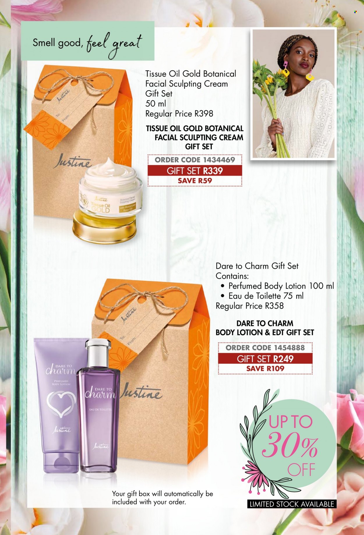 thumbnail - Justine catalogue  - 01/09/2022 - 30/09/2022 - Sales products - tissues, body lotion, eau de toilette, gift set. Page 3.