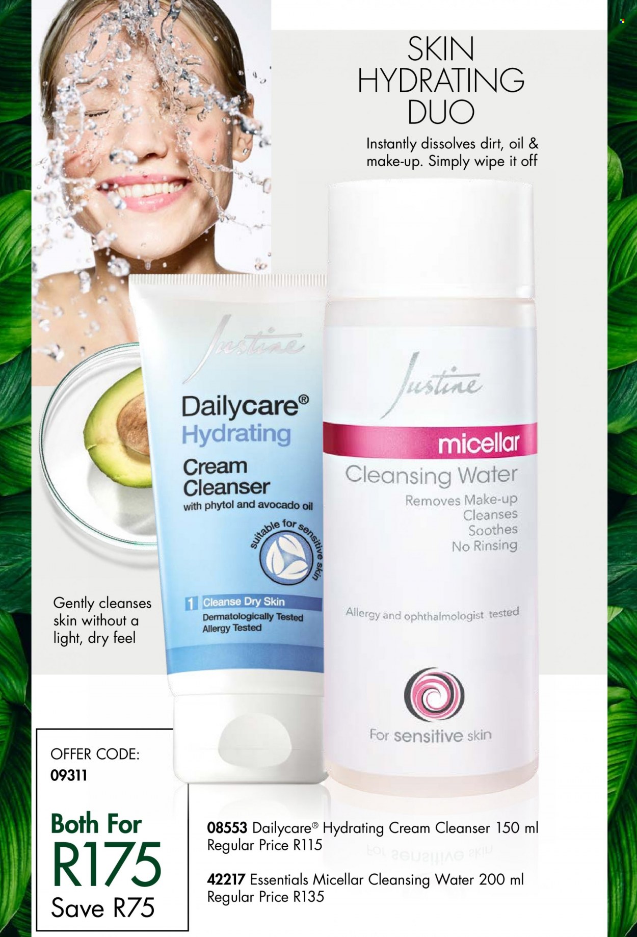 thumbnail - Justine catalogue  - 06/09/2022 - 30/09/2022 - Sales products - cleanser, makeup remover. Page 19.