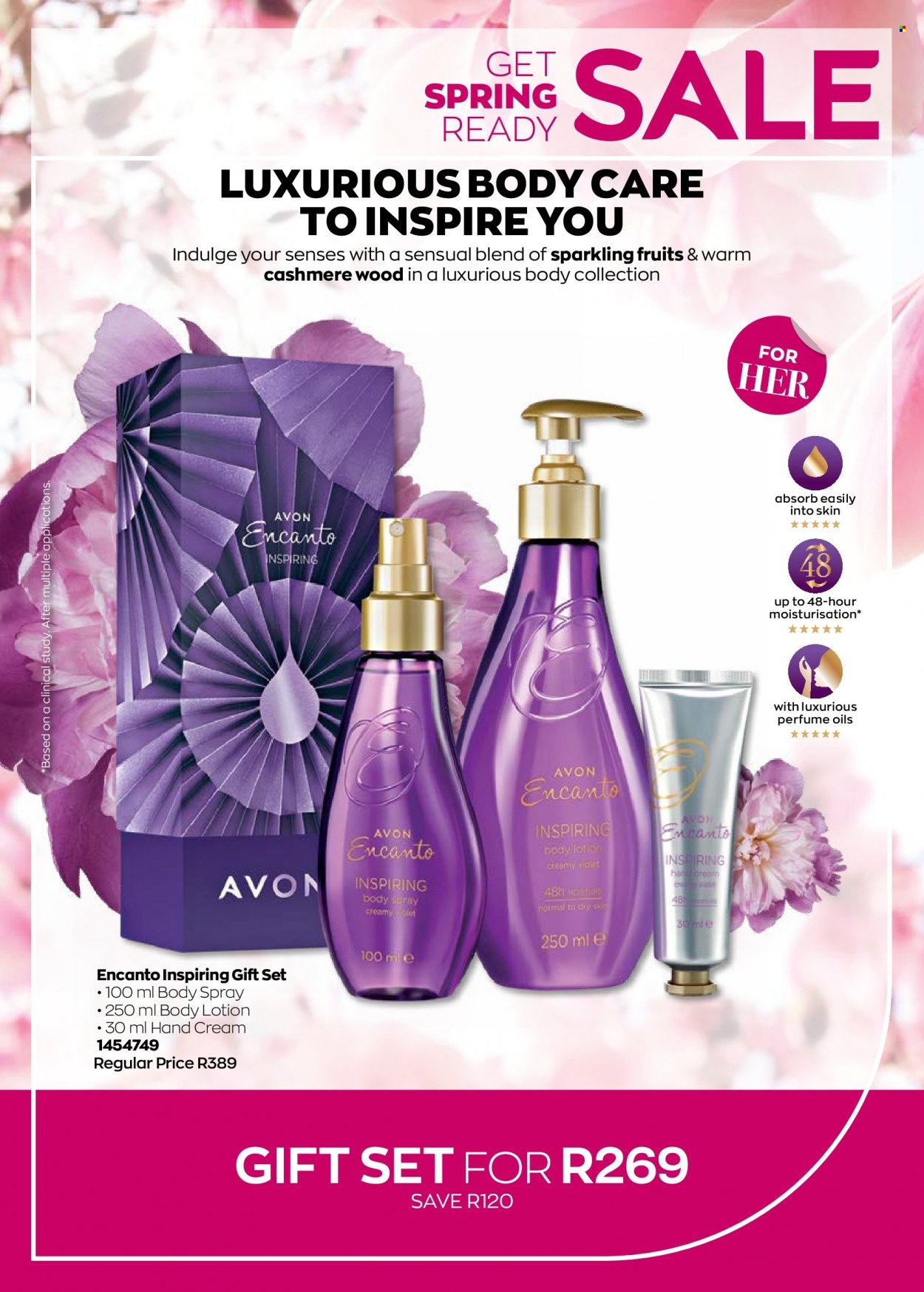 thumbnail - Avon catalogue  - 15/09/2022 - 30/09/2022 - Sales products - Avon, body lotion, body spray, hand cream, eau de parfum, gift set. Page 36.