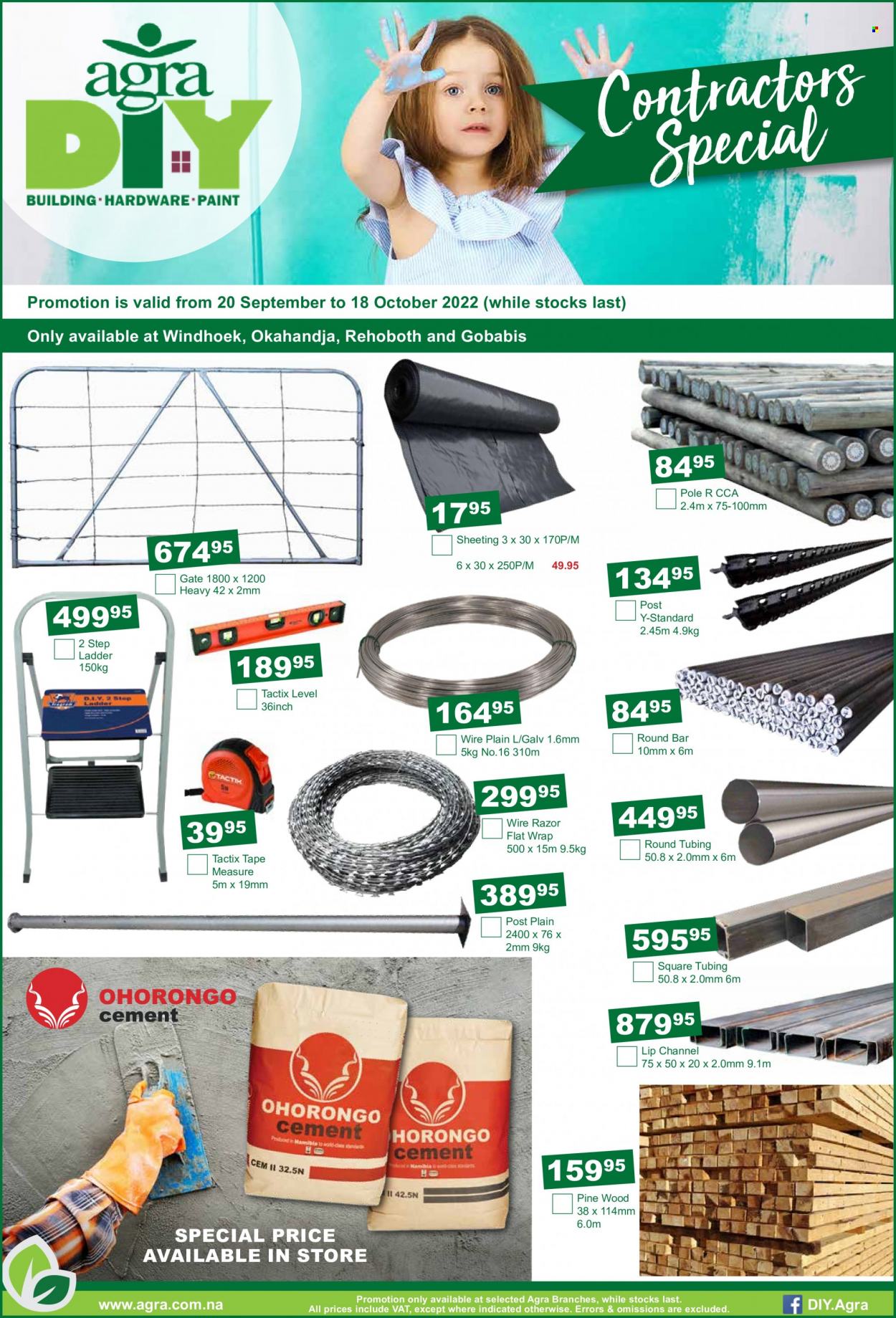 thumbnail - Agra catalogue  - 20/09/2022 - 18/10/2022 - Sales products - ladder, sheeting, paint, measuring tape. Page 2.