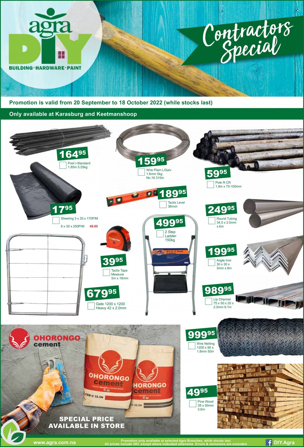 thumbnail - Agra catalogue  - 20/09/2022 - 18/10/2022 - Sales products - ladder, sheeting, paint, measuring tape. Page 6.