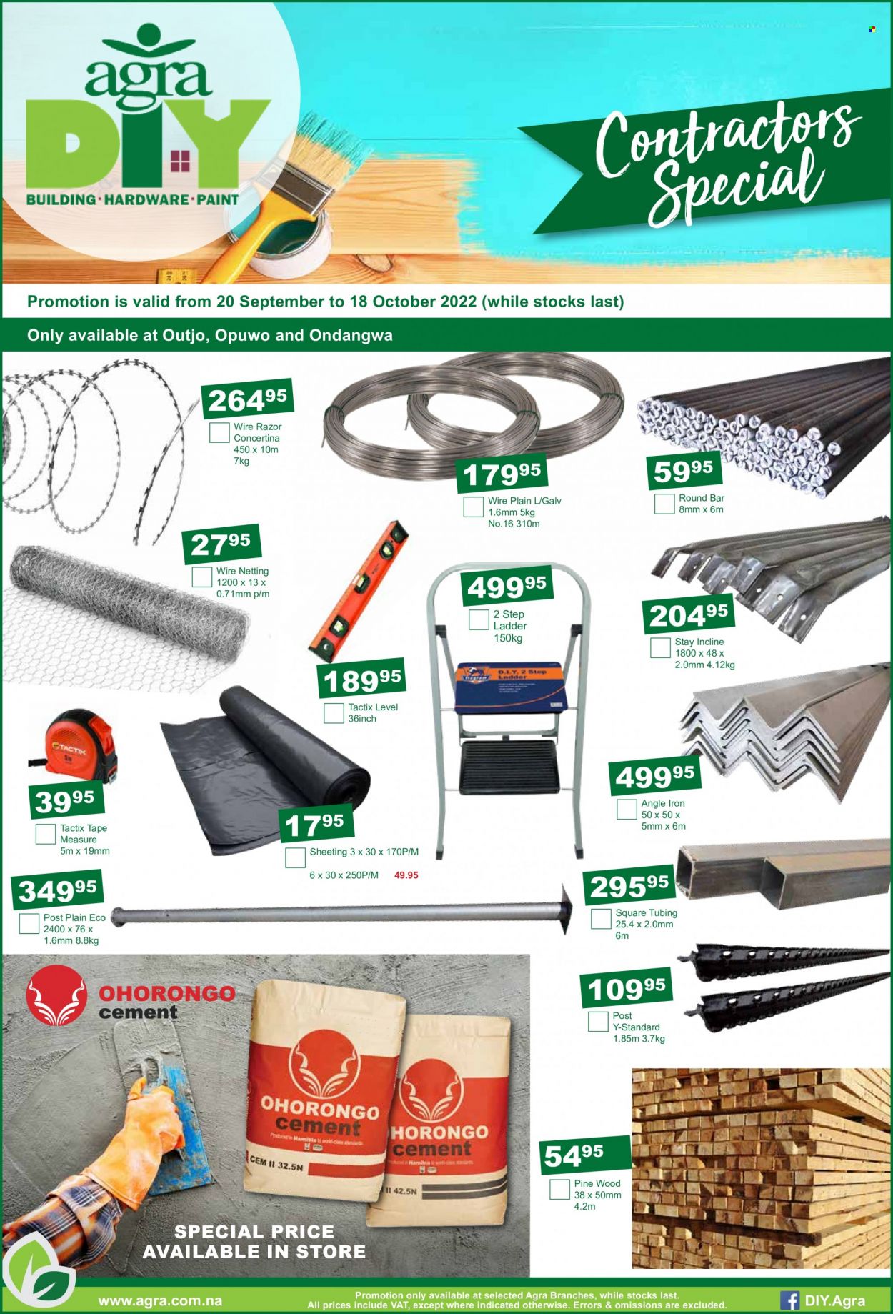 thumbnail - Agra catalogue  - 20/09/2022 - 18/10/2022 - Sales products - ladder, sheeting, paint, measuring tape. Page 10.