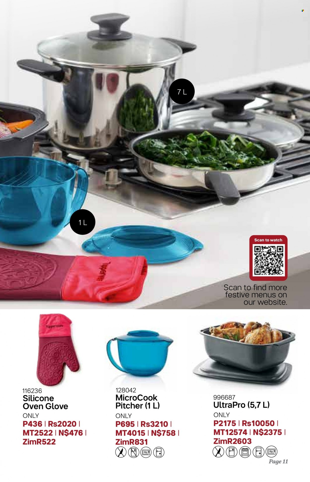 Tupperware catalogue  - 09/11/2022 - 06/12/2022 - Sales products - gloves, pitcher. Page 11.