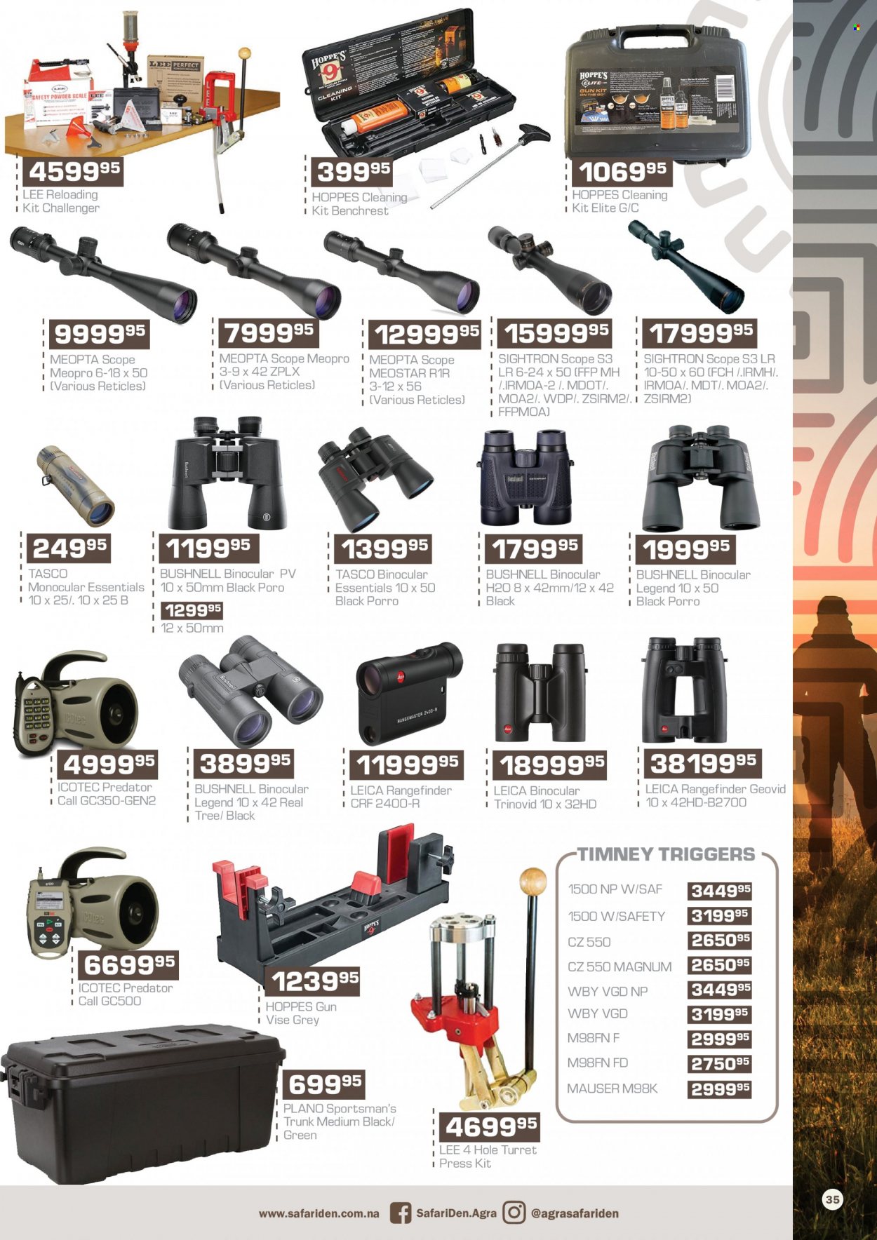 thumbnail - Agra catalogue  - 17/11/2022 - 08/01/2023 - Sales products - binoculars, gun vise, scope. Page 35.