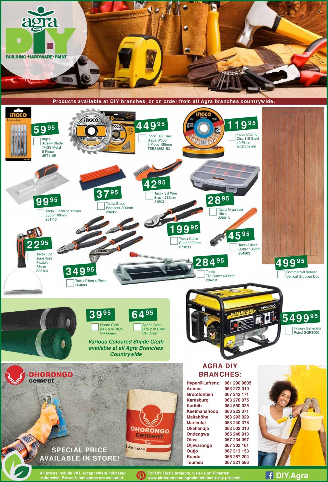 thumbnail - Agra catalogue  - 22/11/2022 - 13/12/2022 - Sales products - knife, cutter, door, saw, spreader, pliers, glass cutter, wire brush, brush, generator. Page 12.