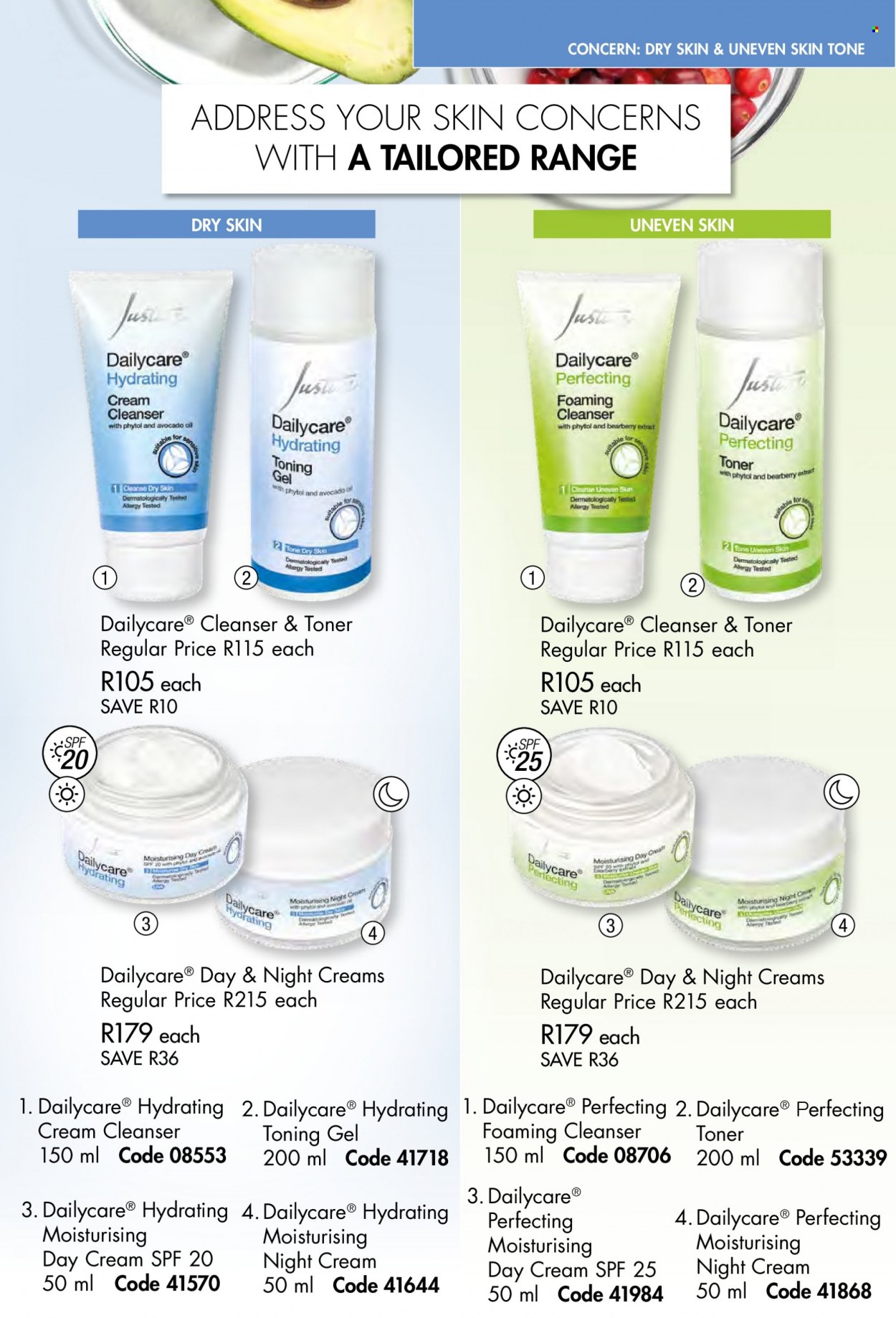 thumbnail - Justine catalogue  - 01/12/2022 - 31/12/2022 - Sales products - cleanser, day cream, toner, night cream. Page 28.