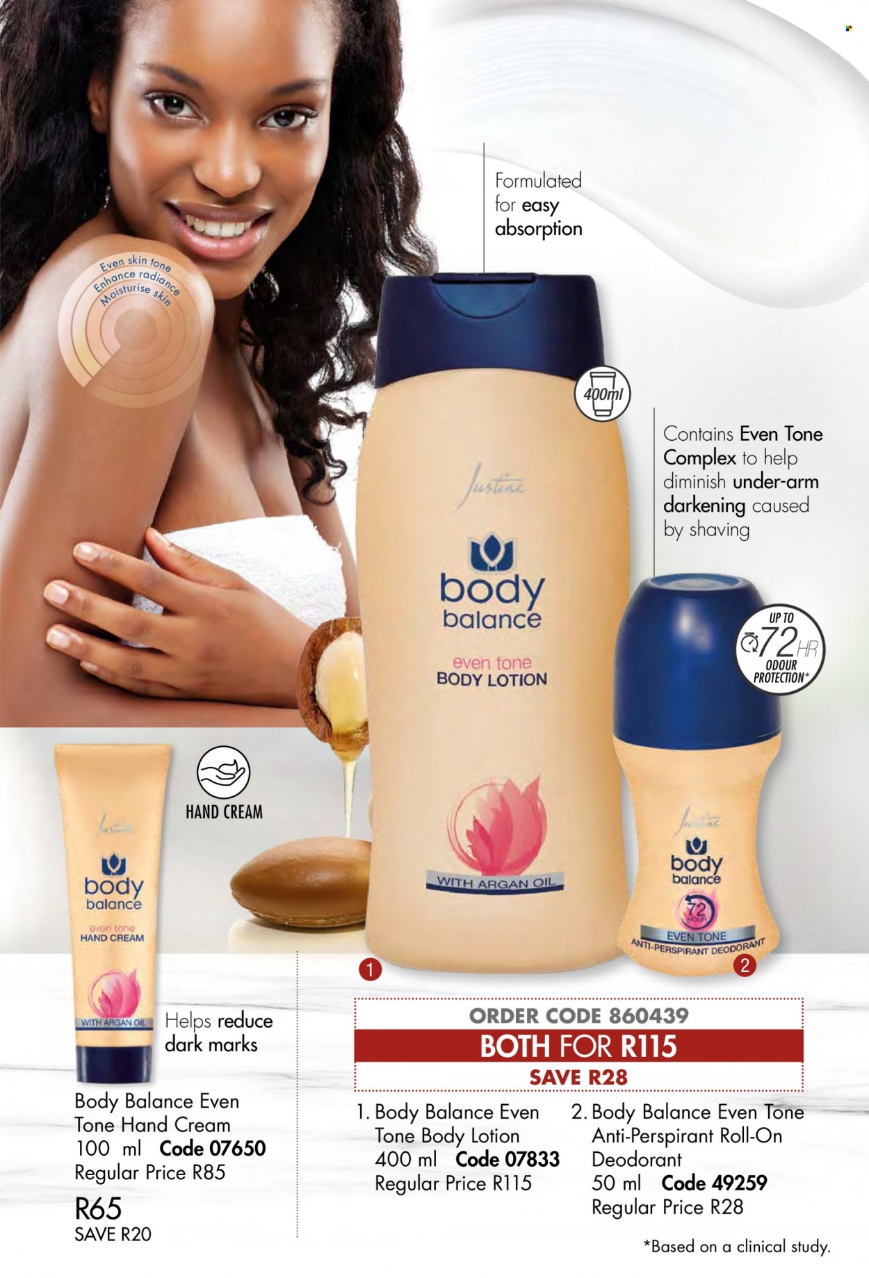 thumbnail - Justine catalogue  - 01/12/2022 - 31/12/2022 - Sales products - body lotion, hand cream, anti-perspirant, roll-on, deodorant. Page 71.