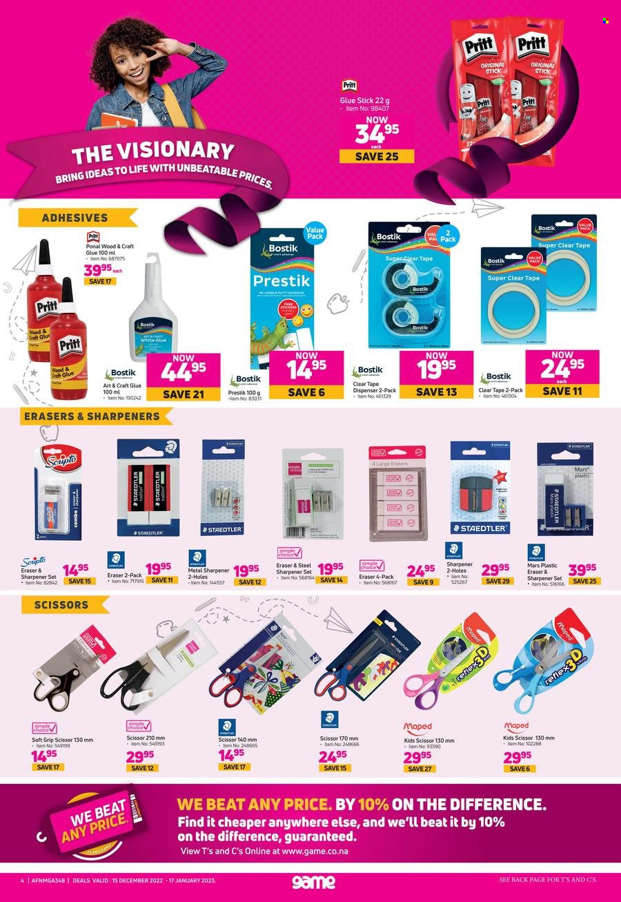 thumbnail - Game catalogue  - 15/12/2022 - 17/01/2023 - Sales products - Mars, sharpener, scissors. Page 4.