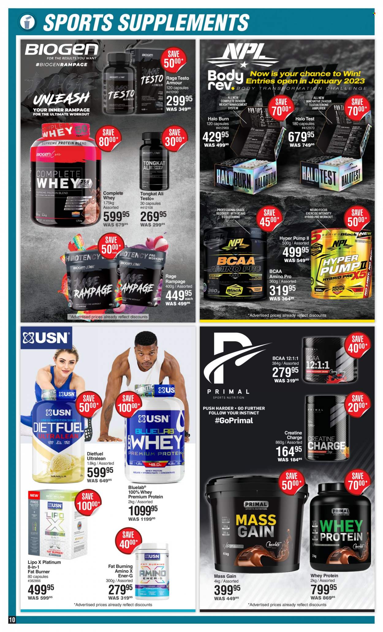 thumbnail - Dis-Chem catalogue  - 12/01/2023 - 12/02/2023 - Sales products - whey protein. Page 10.
