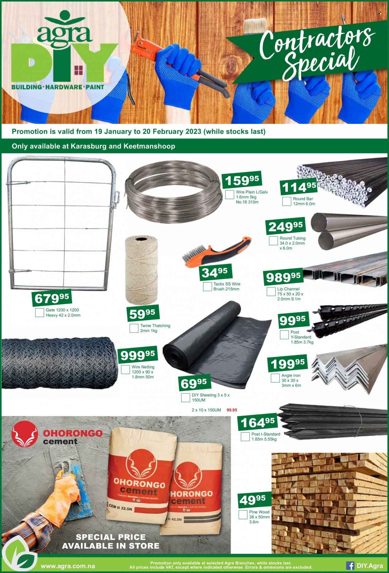 thumbnail - Agra catalogue  - 19/01/2023 - 20/02/2023 - Sales products - sheeting, paint, wire brush, brush. Page 6.