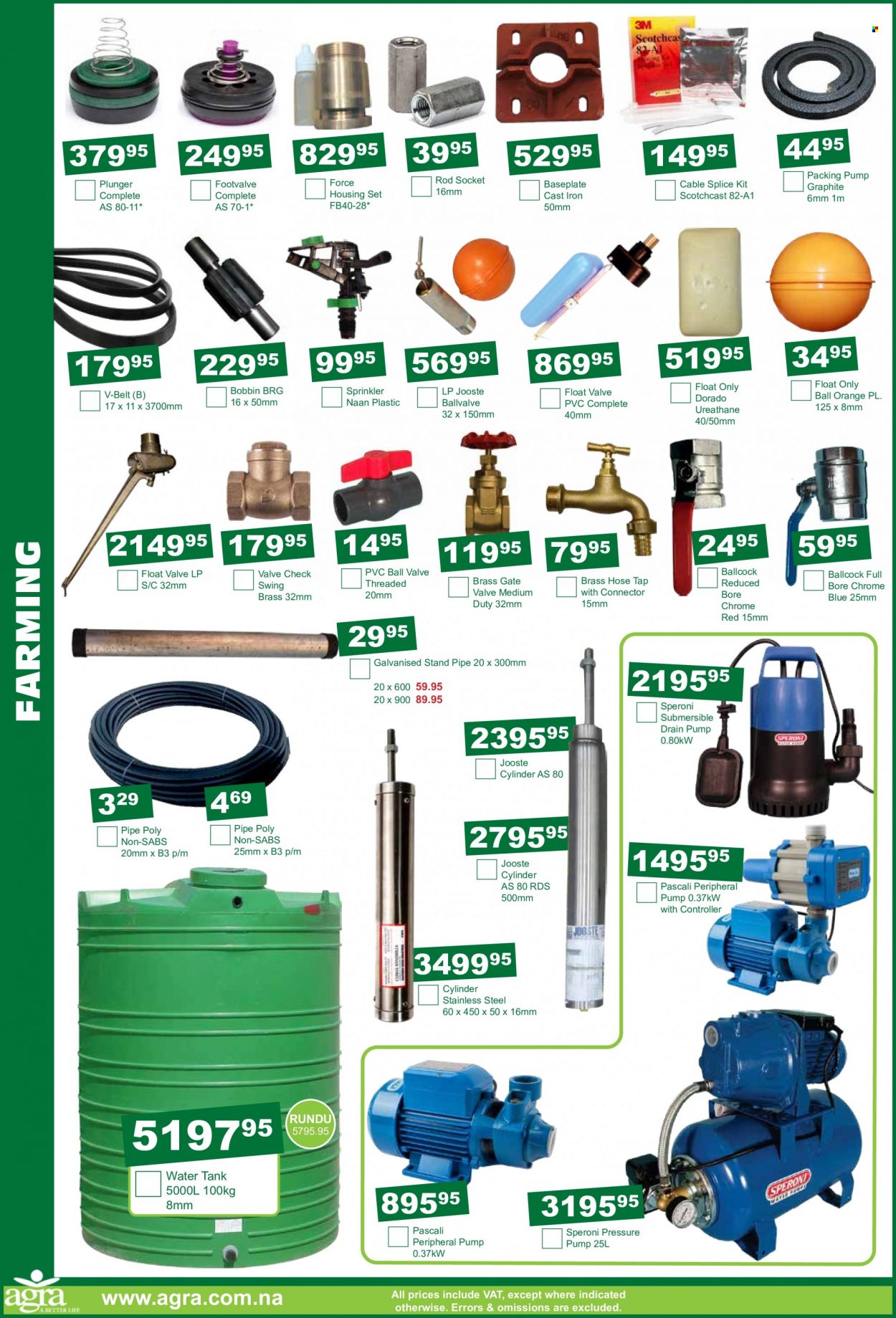 thumbnail - Agra catalogue  - 19/01/2023 - 20/02/2023 - Sales products - water tank, pipe, tank, belt, socket. Page 8.