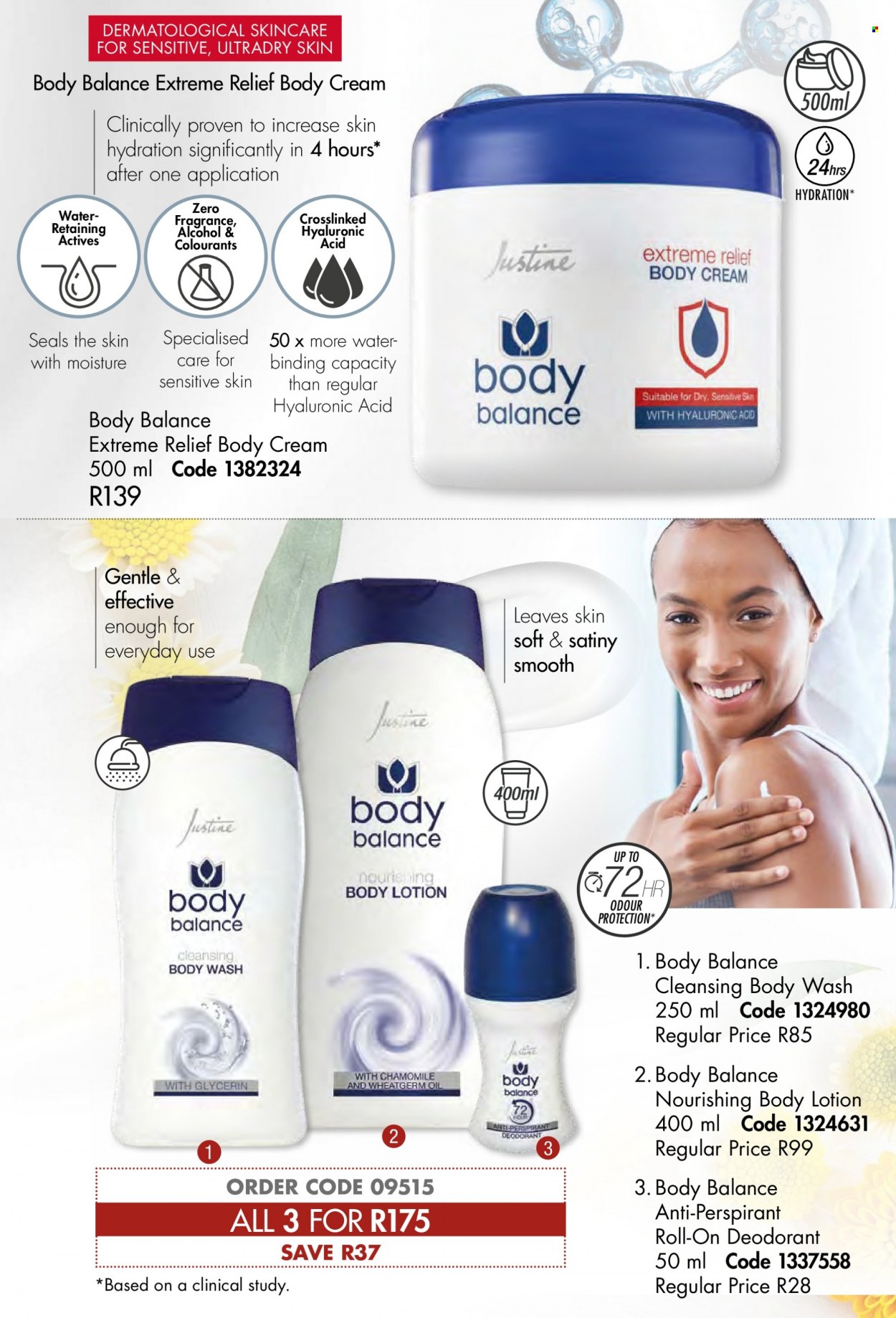 thumbnail - Justine catalogue  - 01/02/2023 - 28/02/2023 - Sales products - body wash, body lotion, anti-perspirant, fragrance, roll-on, deodorant. Page 87.