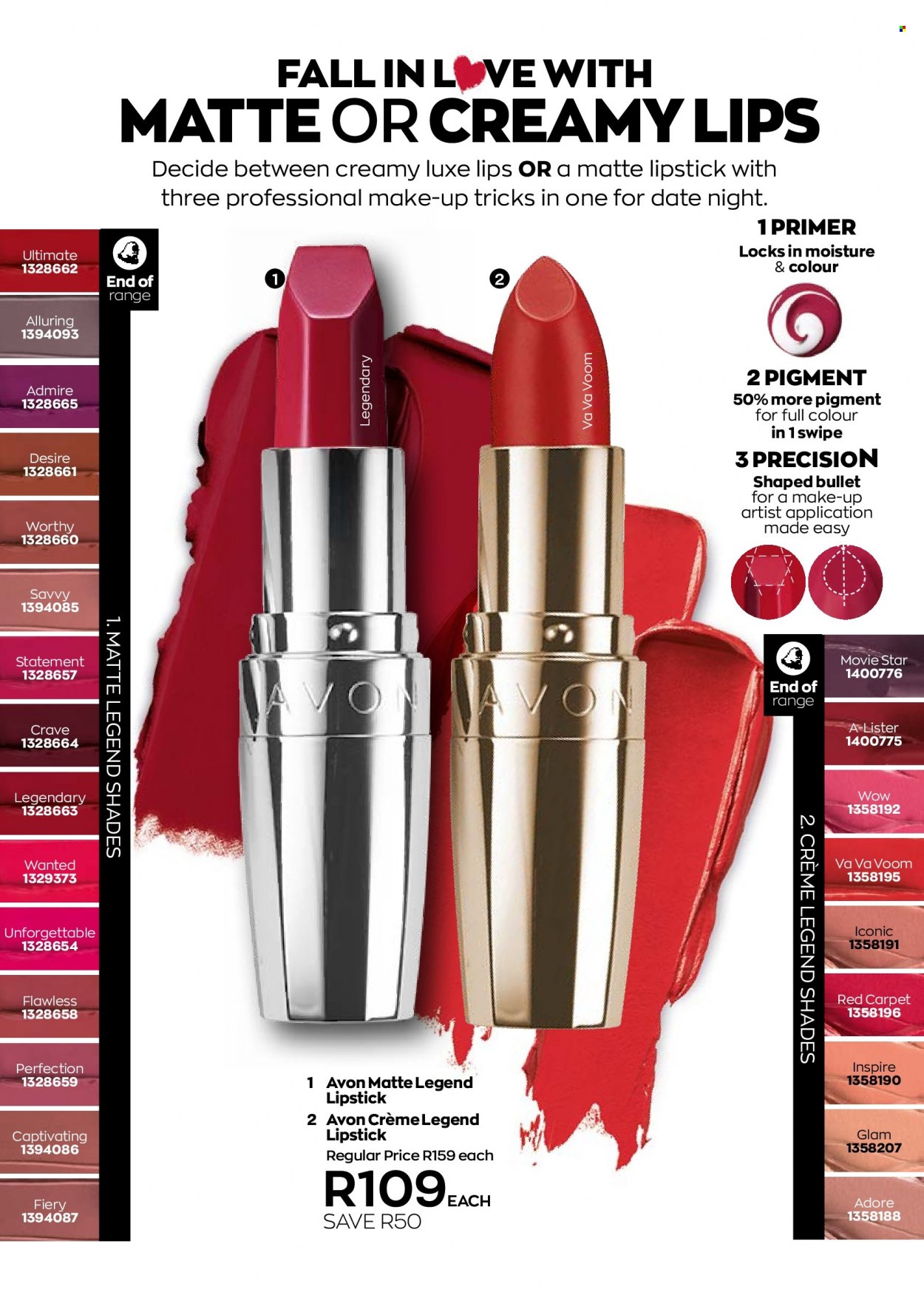 thumbnail - Avon catalogue  - 01/02/2023 - 28/02/2023 - Sales products - Avon, lipstick, makeup, shades. Page 40.
