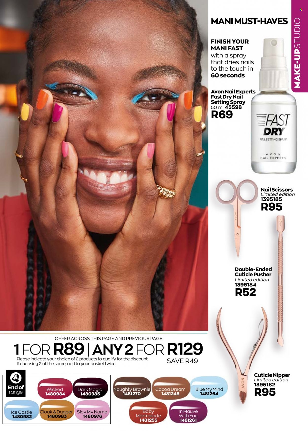 thumbnail - Avon catalogue  - 01/02/2023 - 28/02/2023 - Sales products - Avon, cuticle pusher, setting spray. Page 65.
