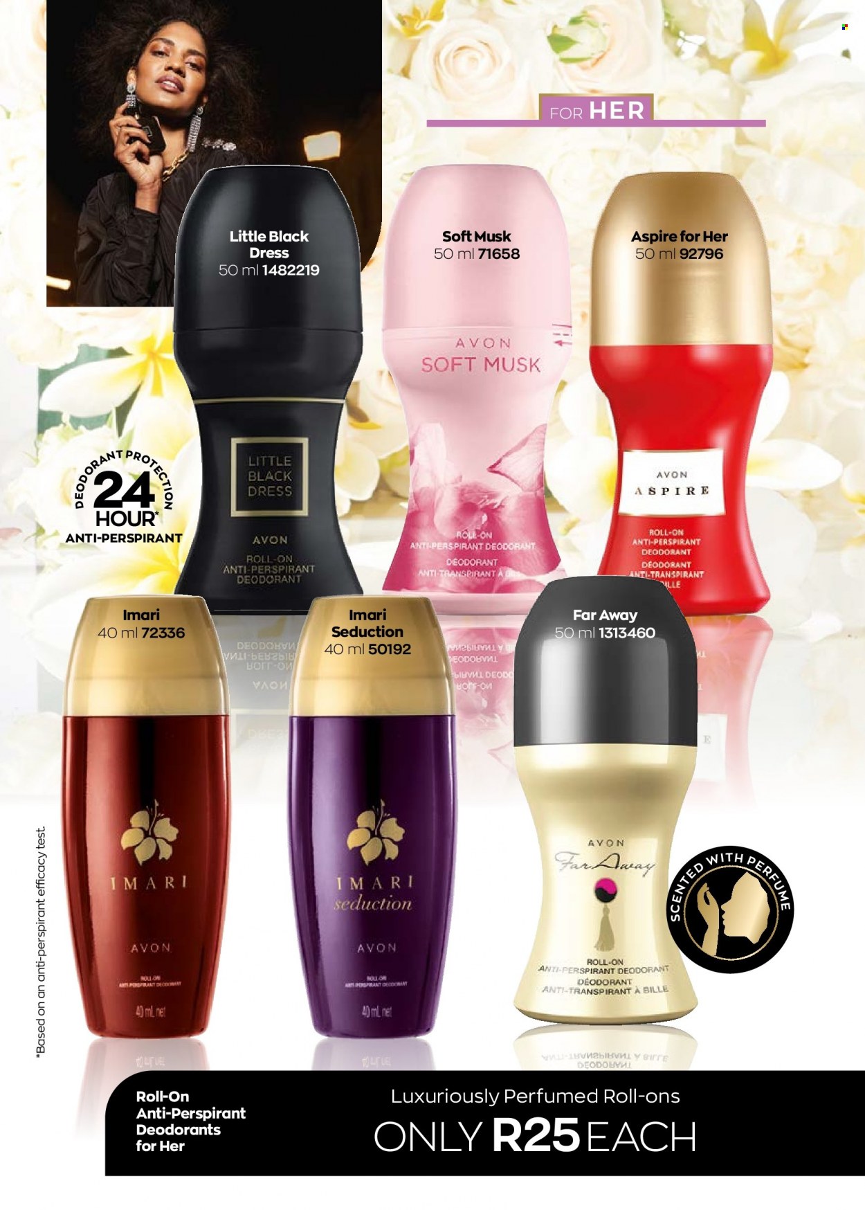 thumbnail - Avon catalogue  - 01/02/2023 - 28/02/2023 - Sales products - Avon, anti-perspirant, eau de parfum, far away, roll-on, Imari, deodorant. Page 84.