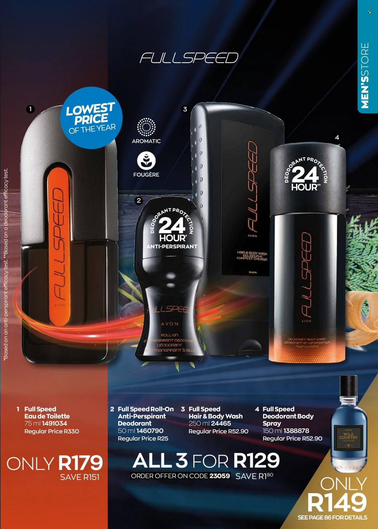 thumbnail - Avon catalogue  - 01/02/2023 - 28/02/2023 - Sales products - body wash, hair & body wash, Avon, body spray, anti-perspirant, eau de toilette, roll-on, deodorant. Page 89.