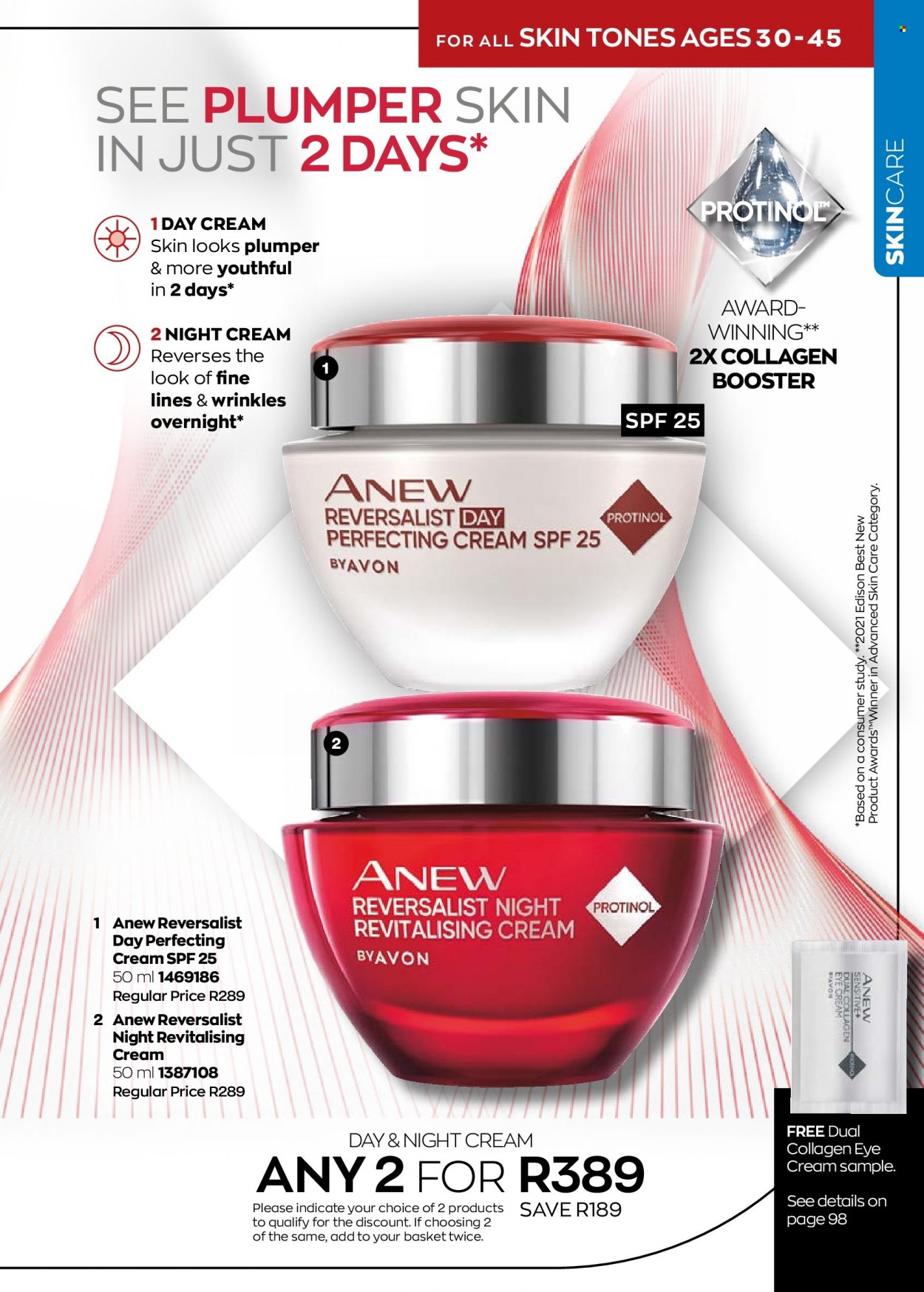 thumbnail - Avon catalogue  - 01/02/2023 - 28/02/2023 - Sales products - Anew, day cream, night cream, eye cream. Page 99.