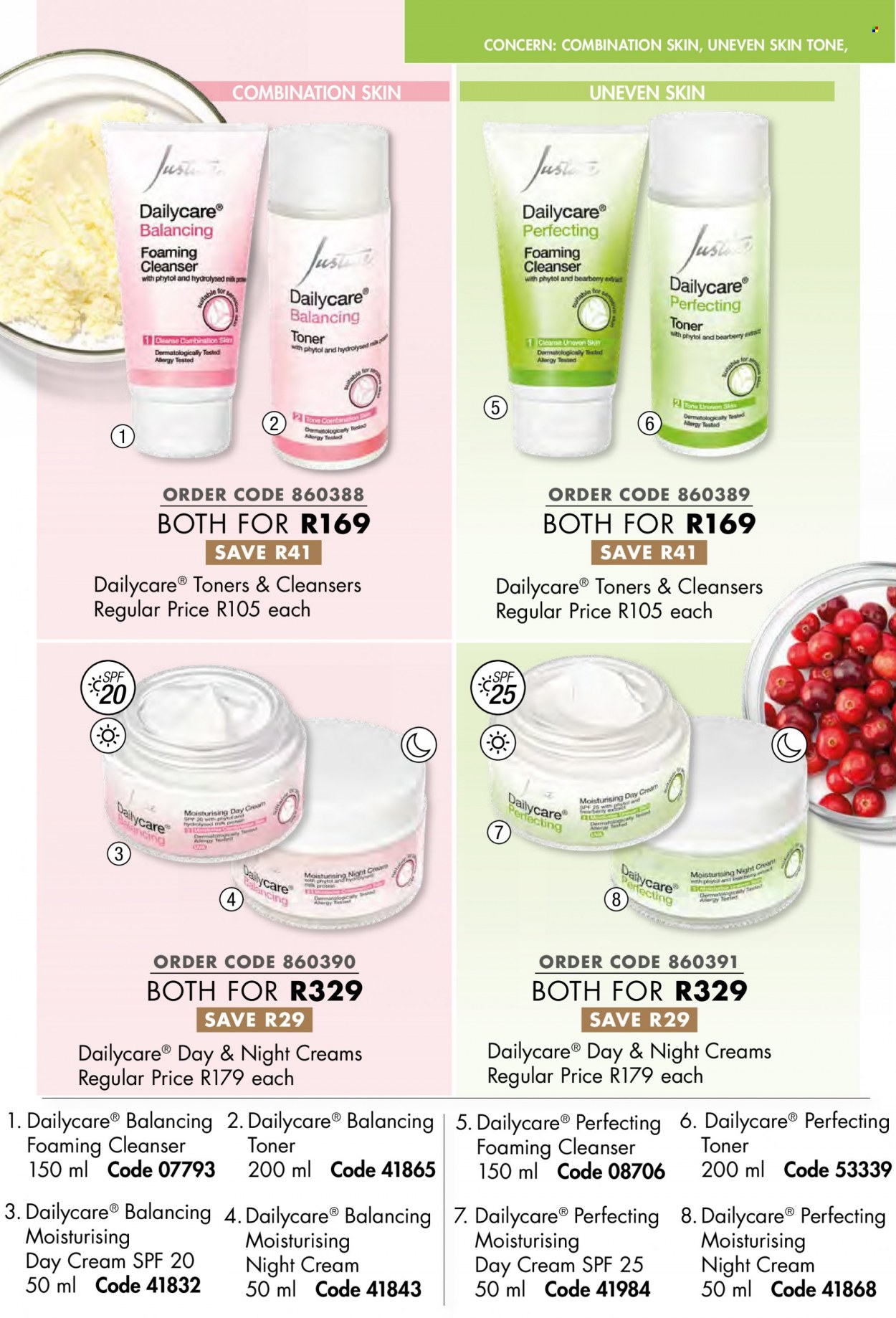 thumbnail - Justine catalogue  - 01/03/2023 - 31/03/2023 - Sales products - cleanser, day cream, toner, night cream. Page 30.