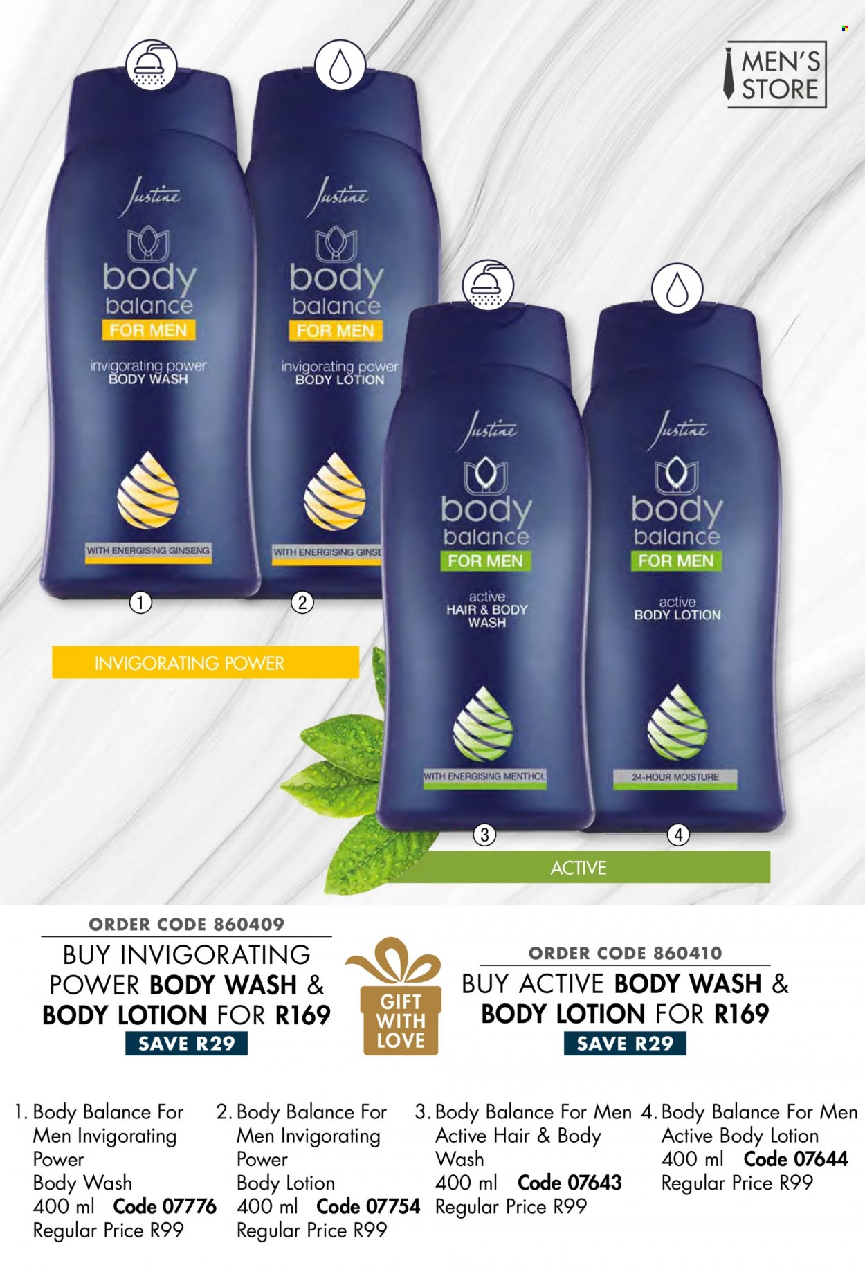 thumbnail - Justine catalogue  - 01/03/2023 - 31/03/2023 - Sales products - body wash, hair & body wash, body lotion. Page 54.