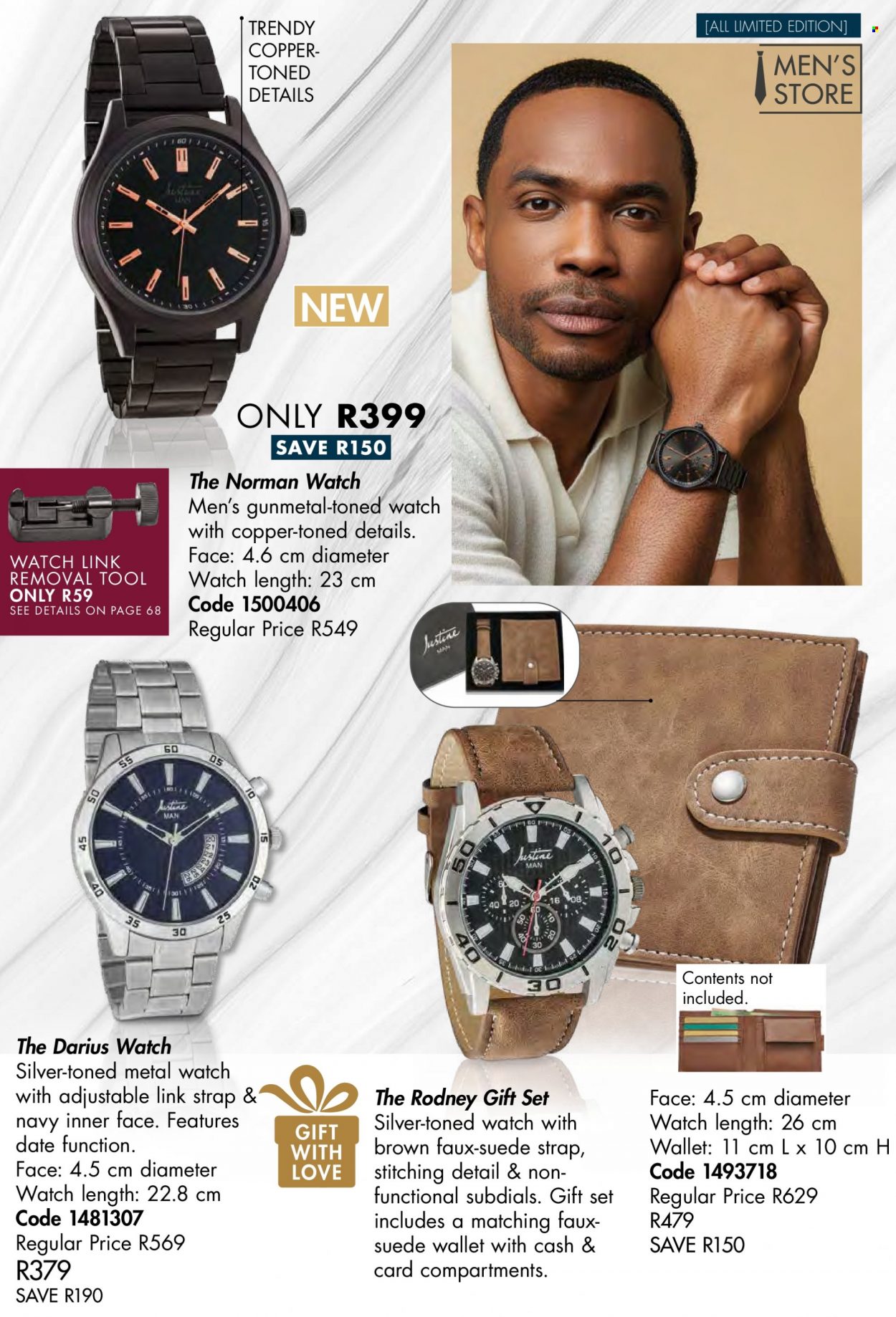 thumbnail - Justine catalogue  - 01/03/2023 - 31/03/2023 - Sales products - gift set, wallet, watch. Page 56.