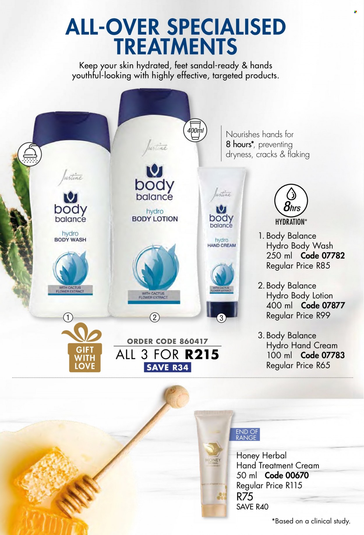 thumbnail - Justine catalogue  - 01/03/2023 - 31/03/2023 - Sales products - body wash, body lotion, hand cream. Page 86.