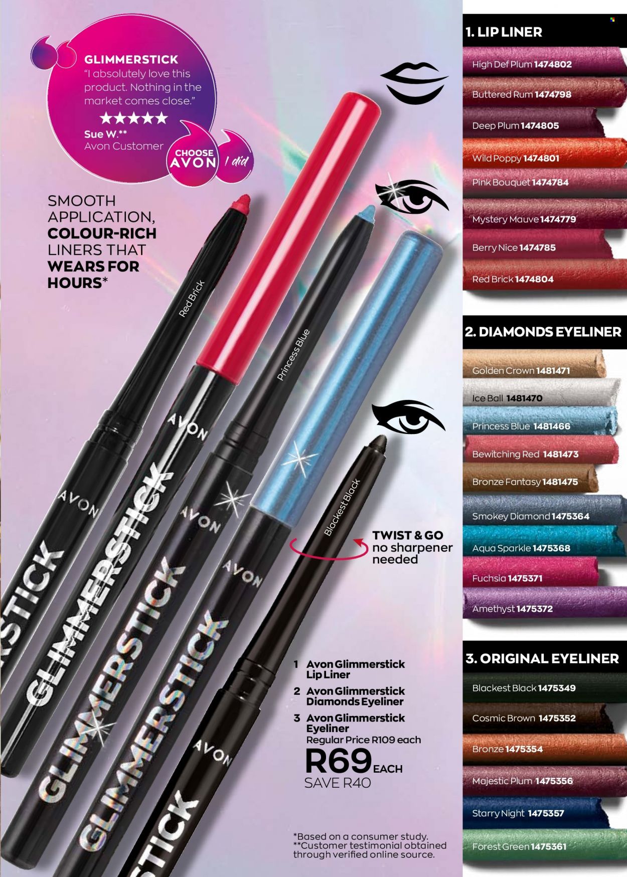 thumbnail - Avon catalogue  - 01/03/2023 - 31/03/2023 - Sales products - Avon, glimmerstick, eyeliner. Page 9.