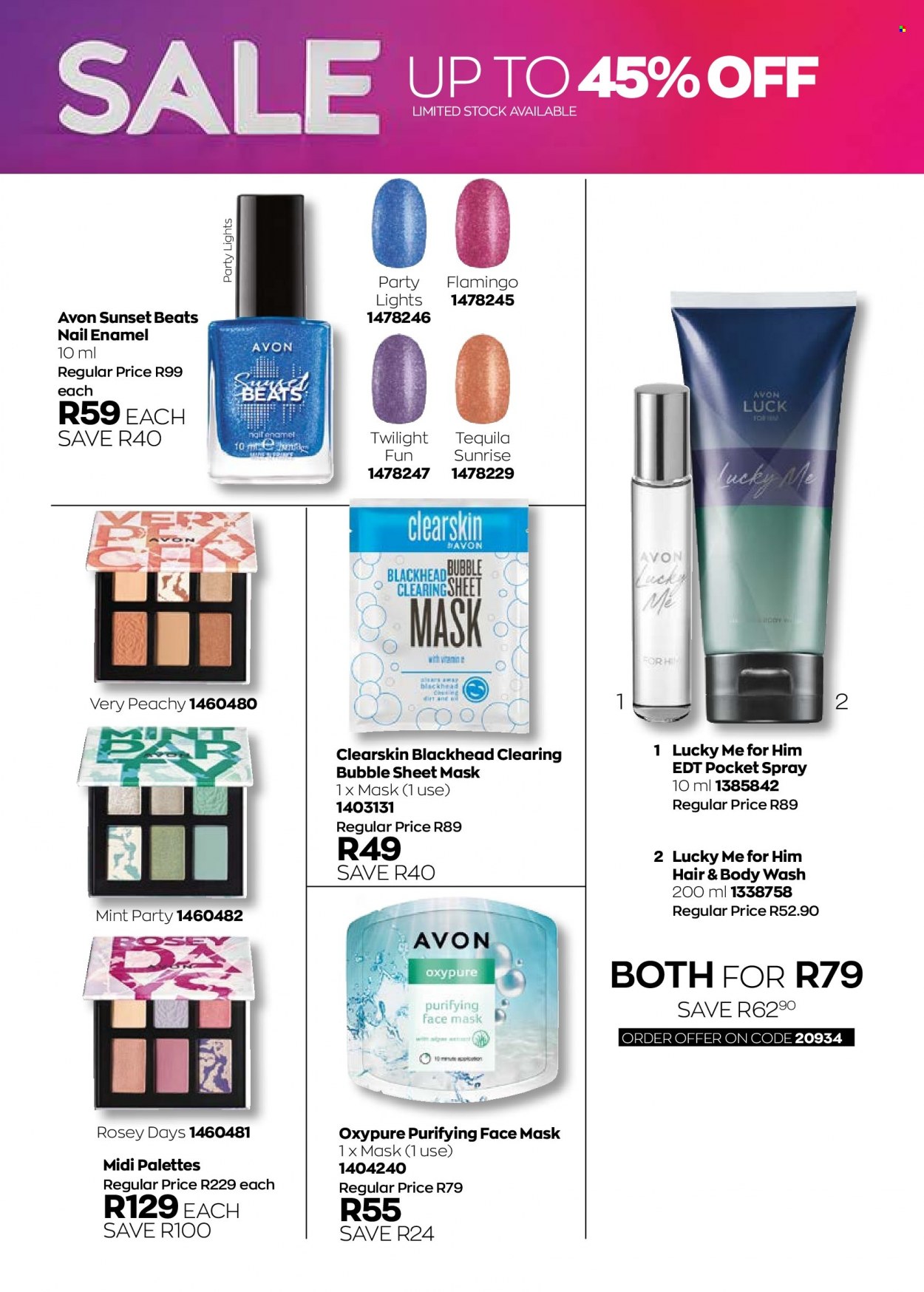 thumbnail - Avon catalogue  - 01/03/2023 - 31/03/2023 - Sales products - body wash, hair & body wash, Avon, face mask, eau de toilette, nail enamel. Page 144.