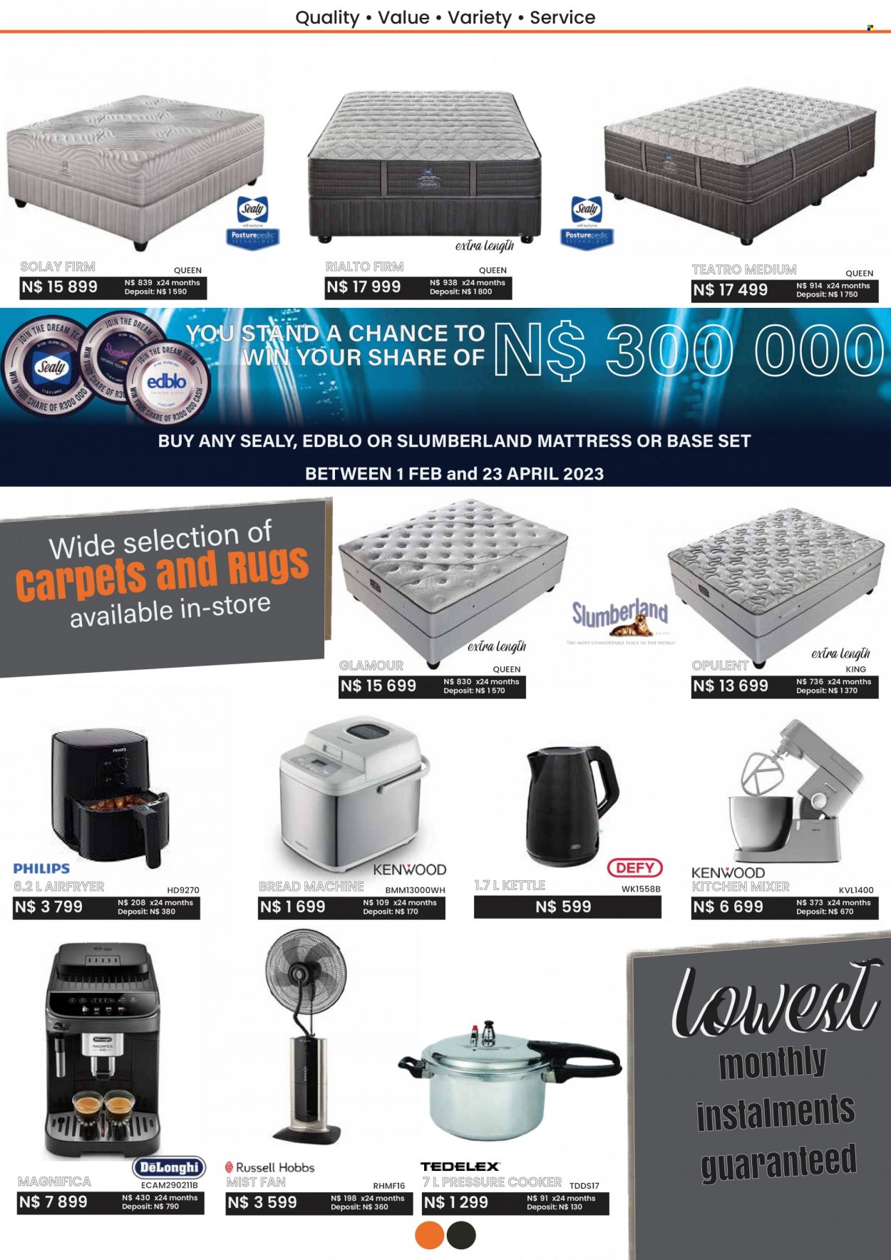 thumbnail - Nictus catalogue  - 01/03/2023 - 30/04/2023 - Sales products - base set, mattress, pressure cooker, air fryer, kettle. Page 2.