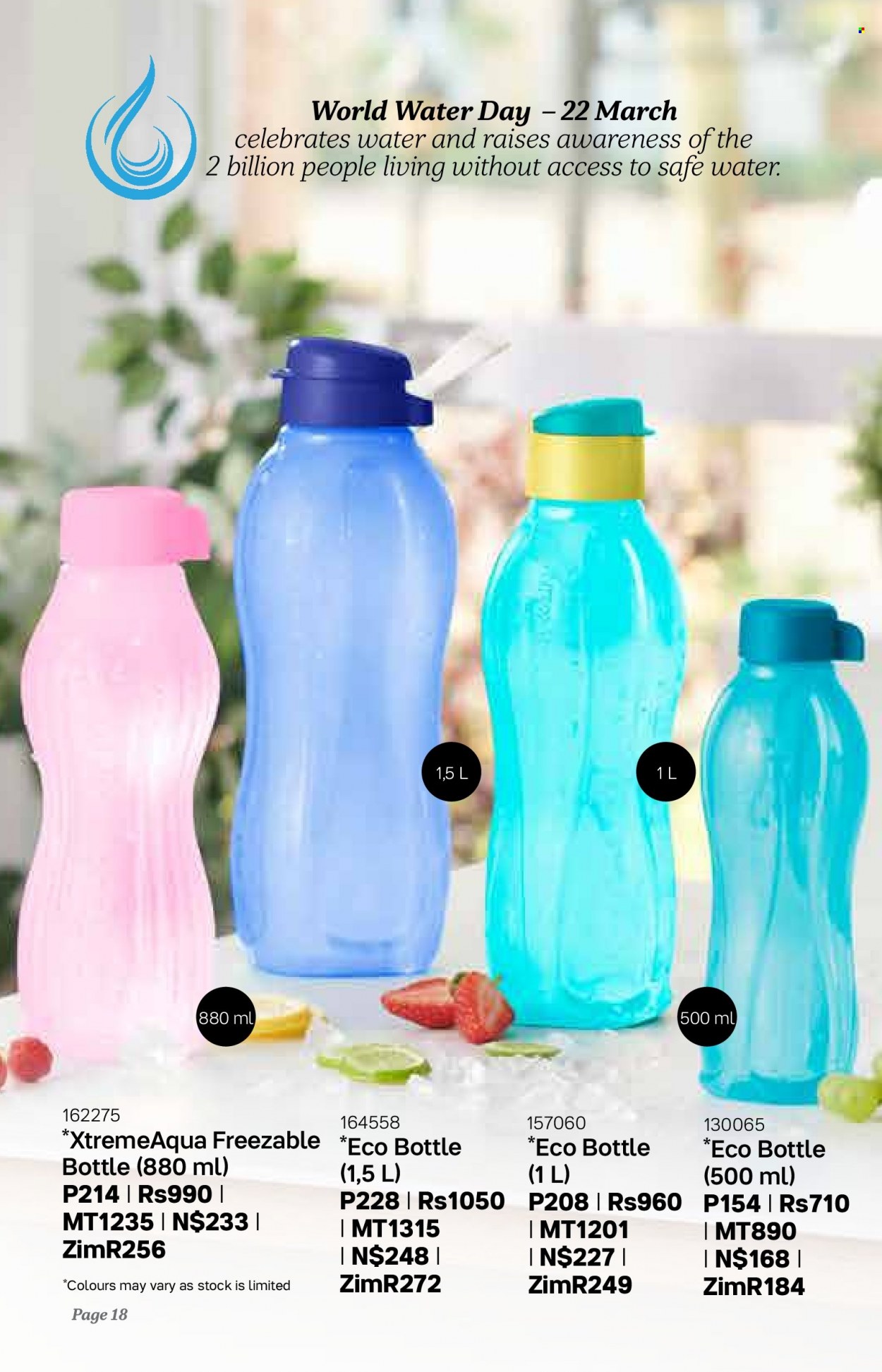 thumbnail - Tupperware catalogue  - 08/03/2023 - 04/04/2023 - Sales products - eco bottle. Page 18.