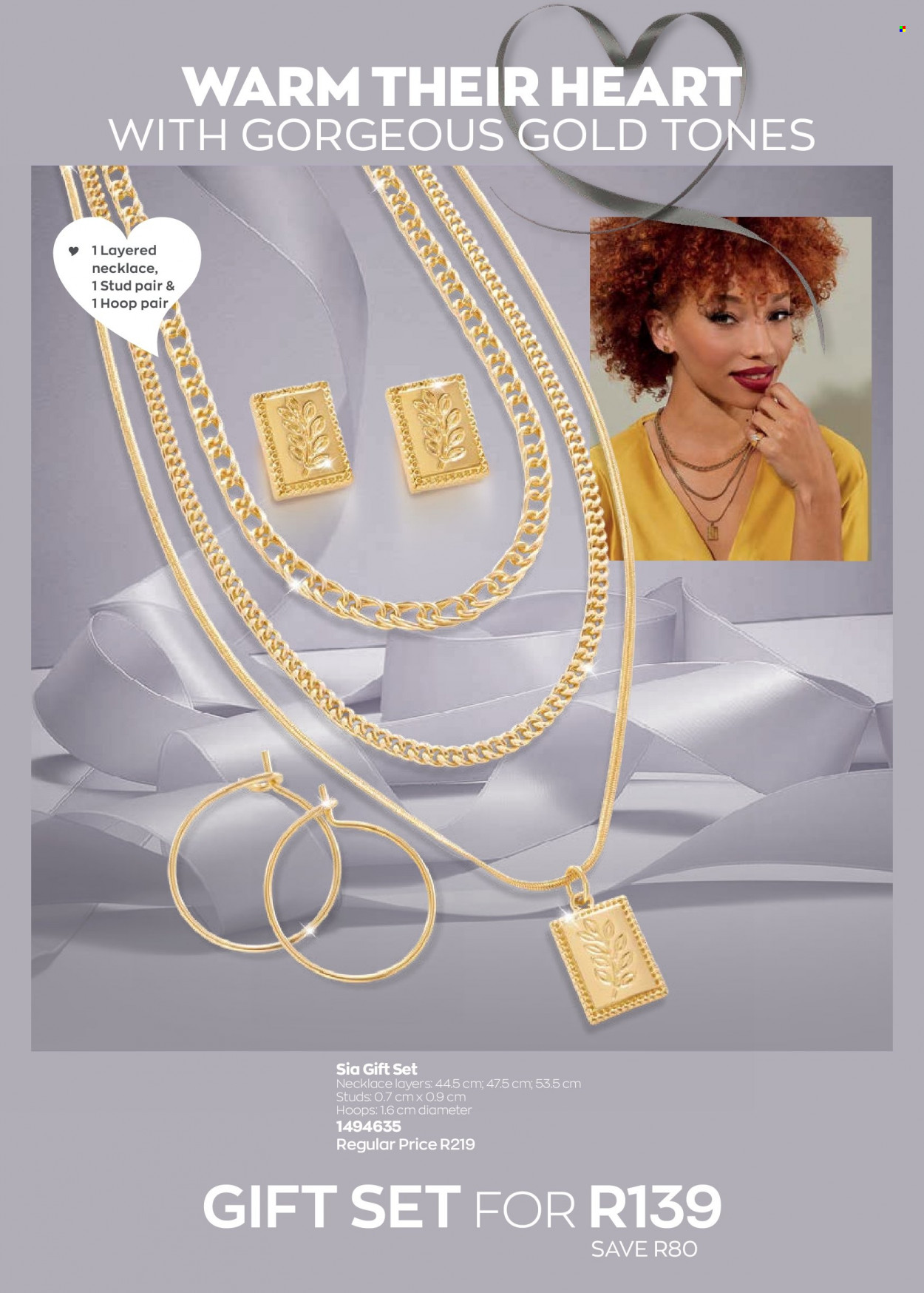 thumbnail - Avon catalogue  - 11/03/2023 - 31/03/2023 - Sales products - gift set, necklace, studs. Page 38.