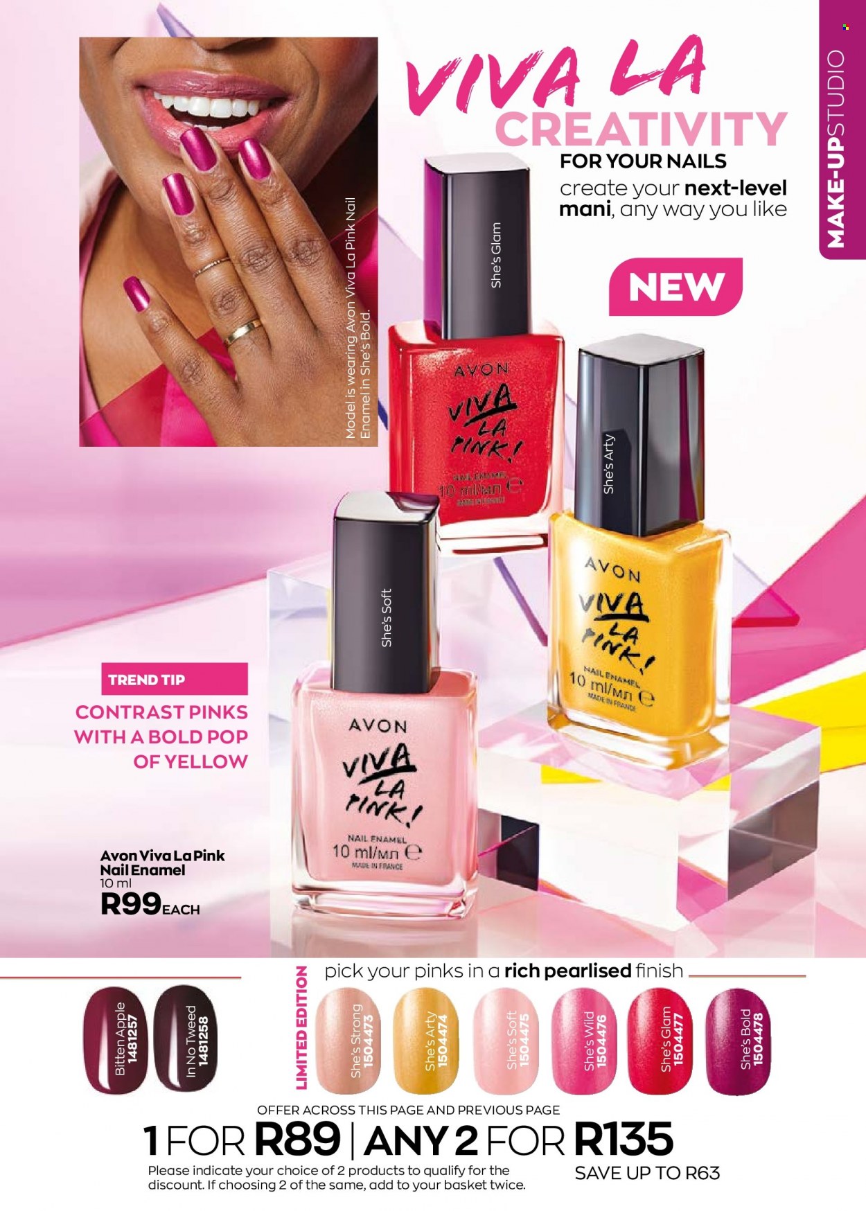 thumbnail - Avon catalogue  - 01/04/2023 - 30/04/2023 - Sales products - Avon, nail enamel. Page 53.