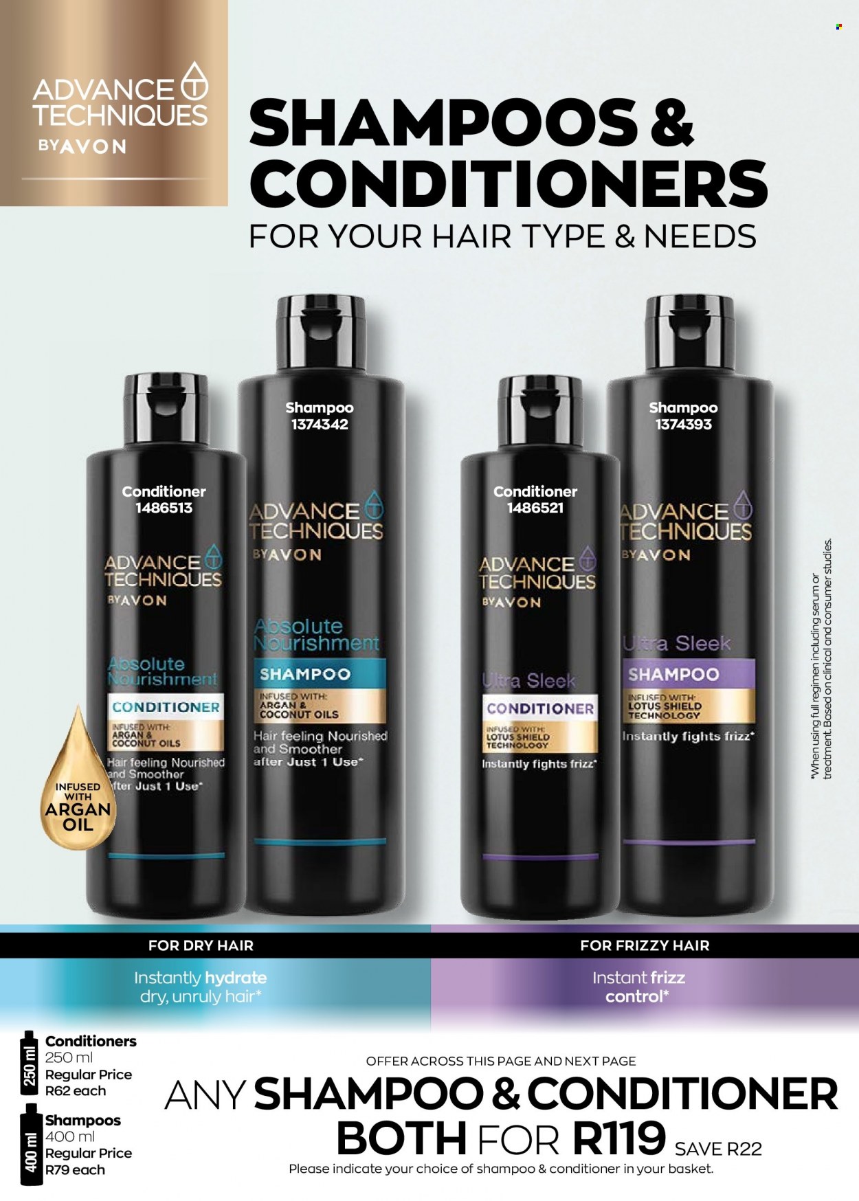 thumbnail - Avon catalogue  - 01/04/2023 - 30/04/2023 - Sales products - shampoo, serum, conditioner, Absolute, Lotus. Page 166.