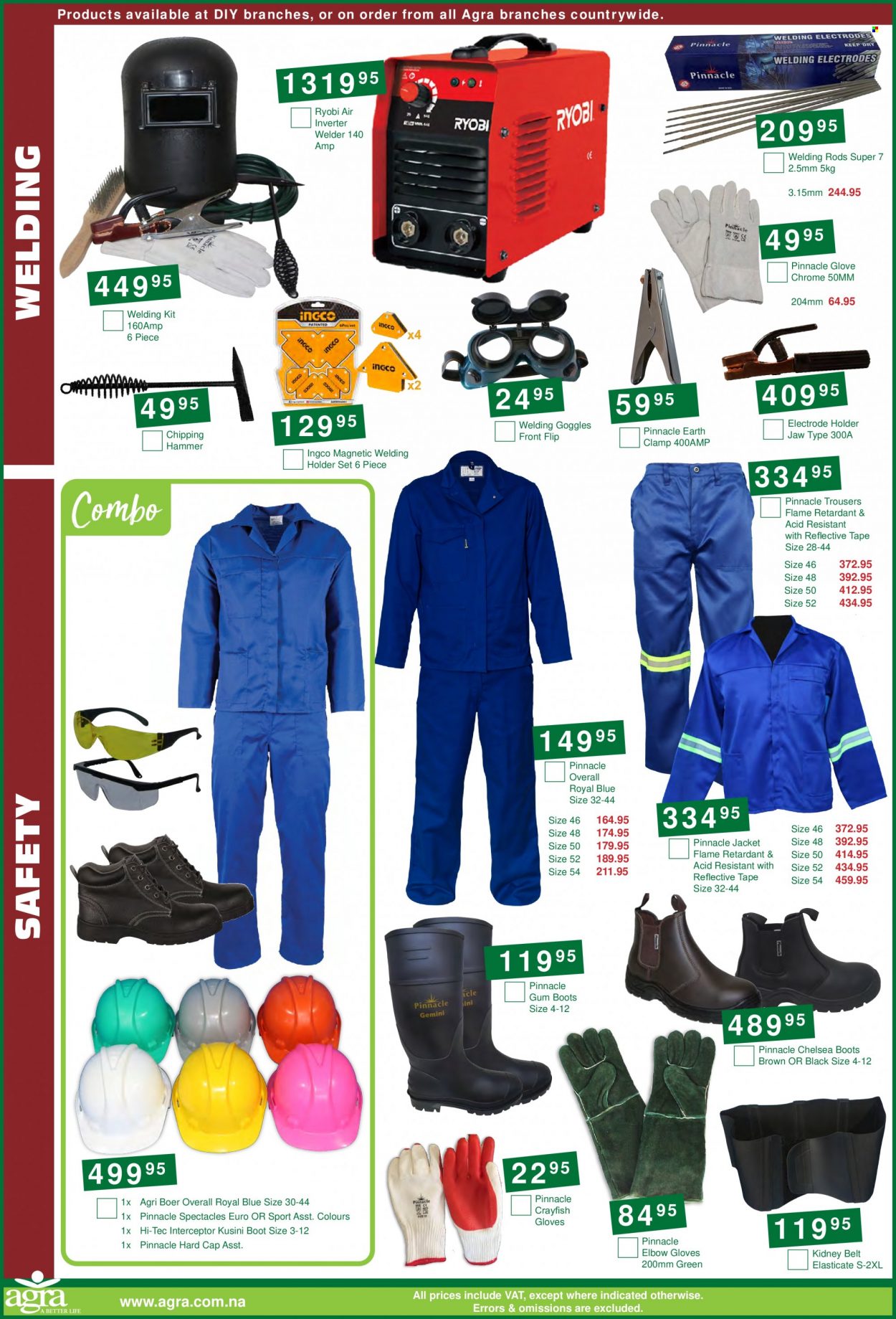 thumbnail - Agra catalogue  - 16/05/2023 - 18/06/2023 - Sales products - boots, HI-TEC, belt, hammer, Ryobi, welding rods, inverter welder, welder. Page 10.