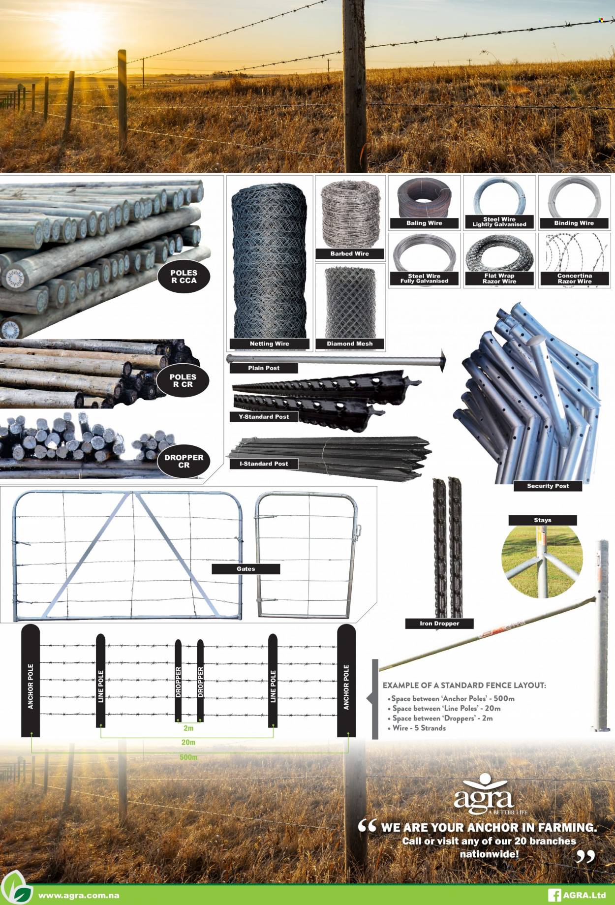 Agra catalogue  - Sales products - barbed wire. Page 4.