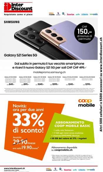 Volantino Interdiscount - 22.3.2021 - 4.4.2021.