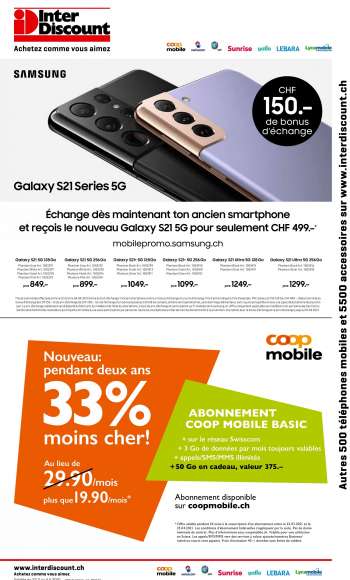Volantino Interdiscount - 22.3.2021 - 4.4.2021.