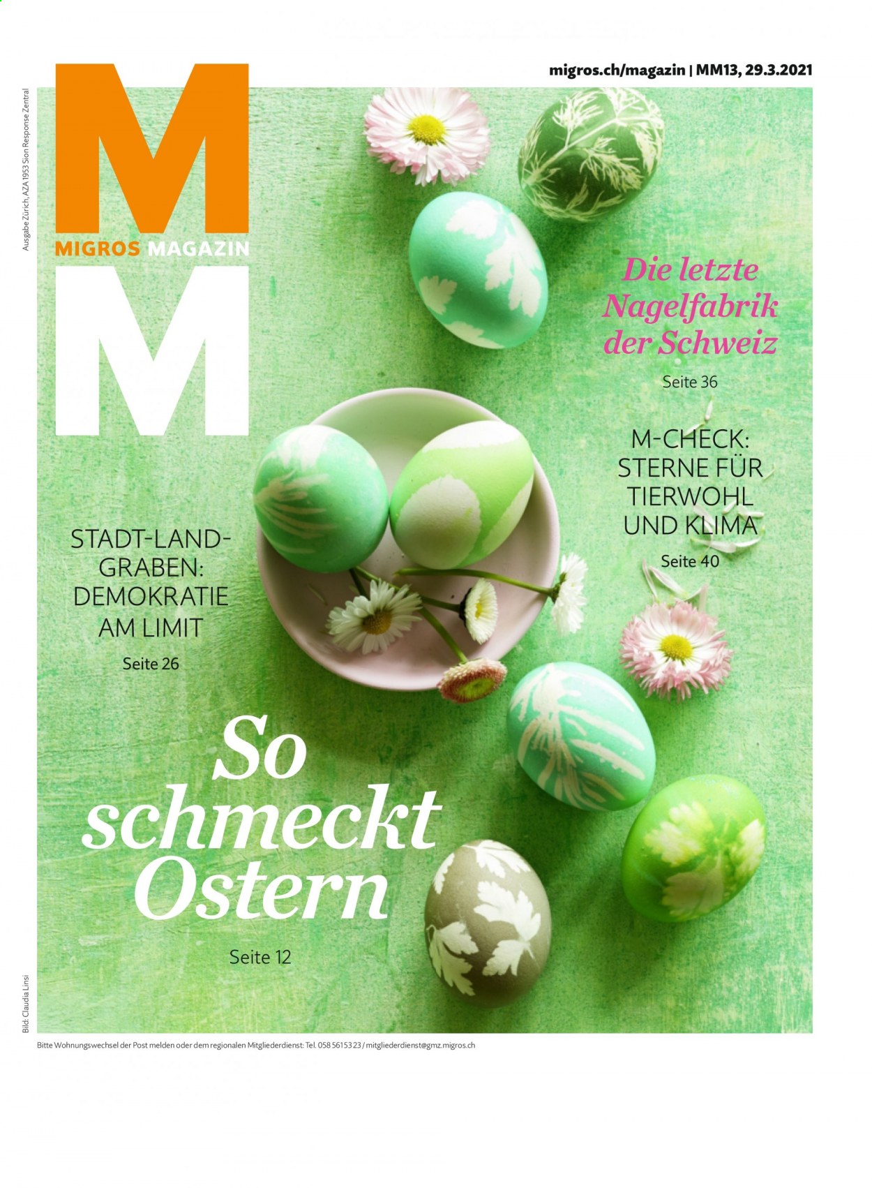 Volantino Migros - 29.3.2021 - 4.4.2021. Pagina 1