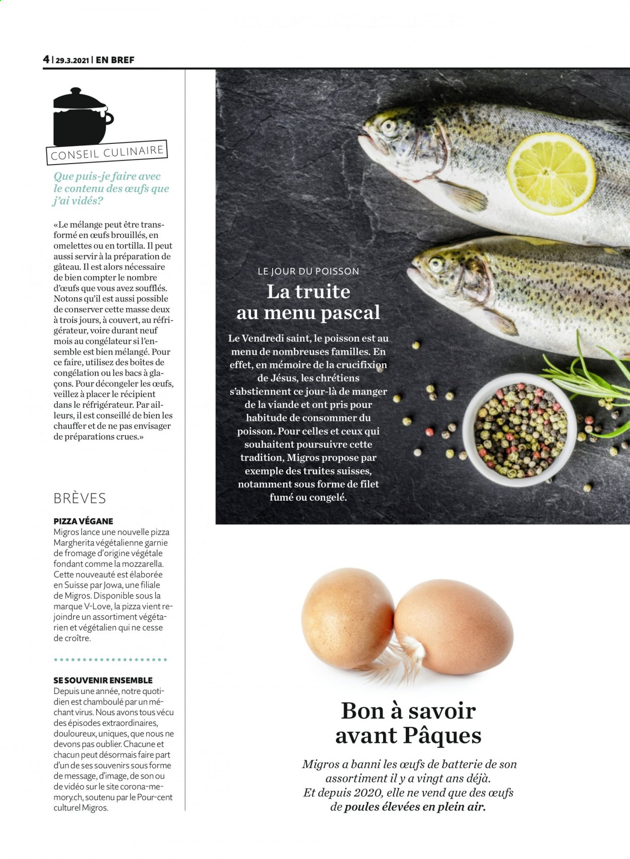 Catalogue Migros - 29.3.2021 - 4.4.2021. Page 4