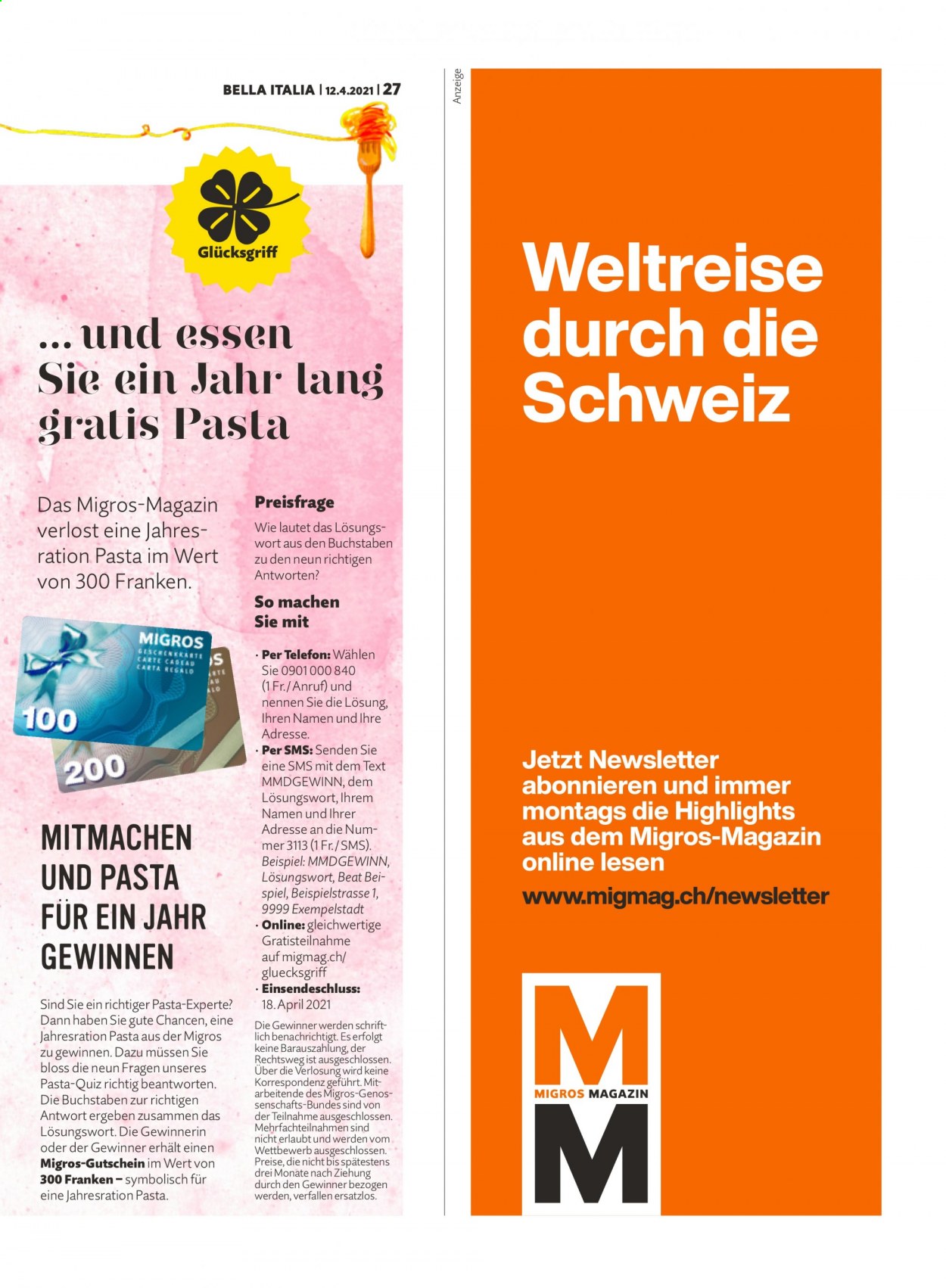 Catalogue Migros - 13.4.2021 - 19.4.2021. Page 27