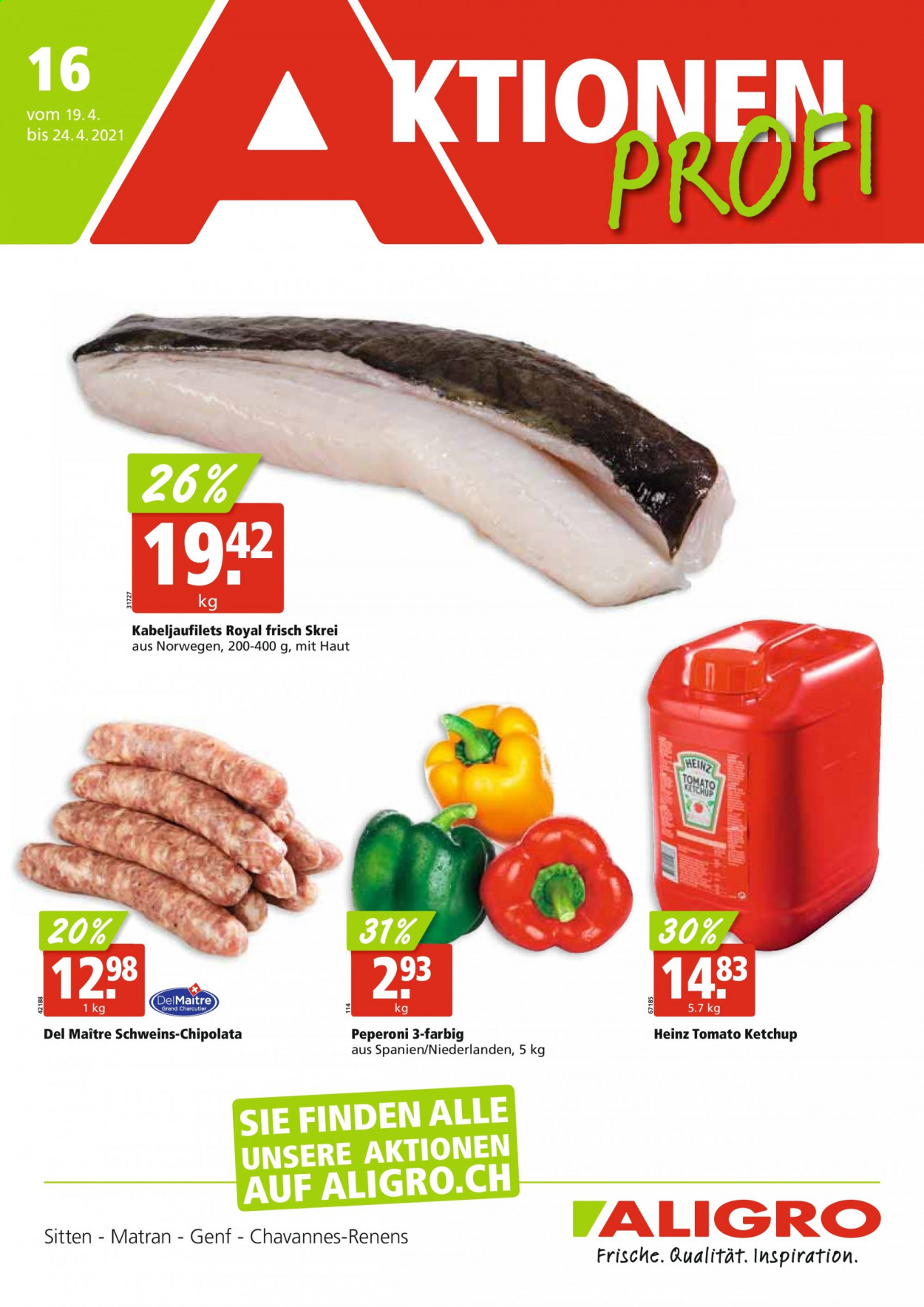 Prospekt ALIGRO - 19.4.2021 - 24.4.2021. Seite 1