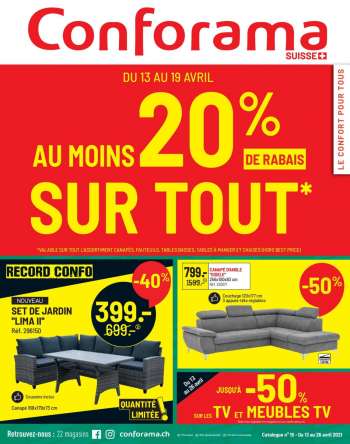 Catalogue Conforama - 13.4.2021 - 26.4.2021.